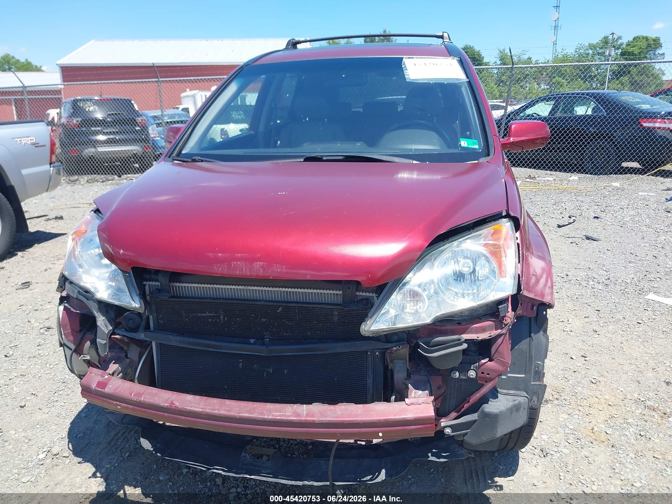 2007 Honda Cr-v Ex-l Maroon vin: 5J6RE48797L011048