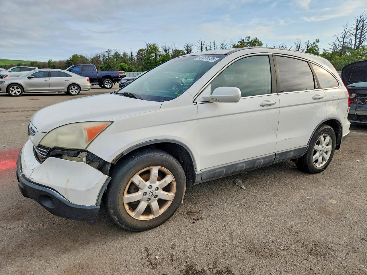 2008 Honda Cr-v Exl White vin: 5J6RE48798L049106