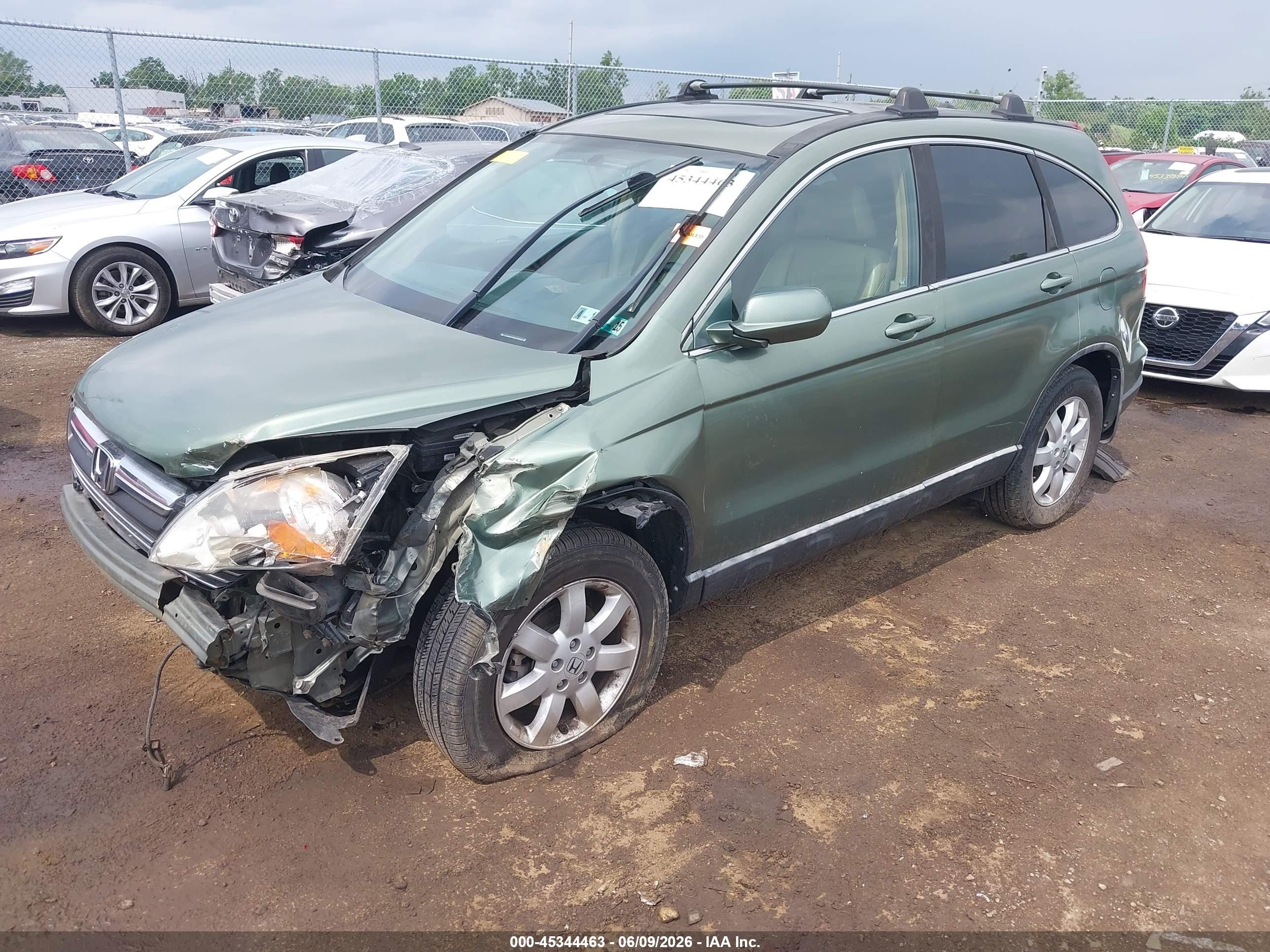 2009 Honda Cr-v Ex-l Green vin: 5J6RE48799L030203