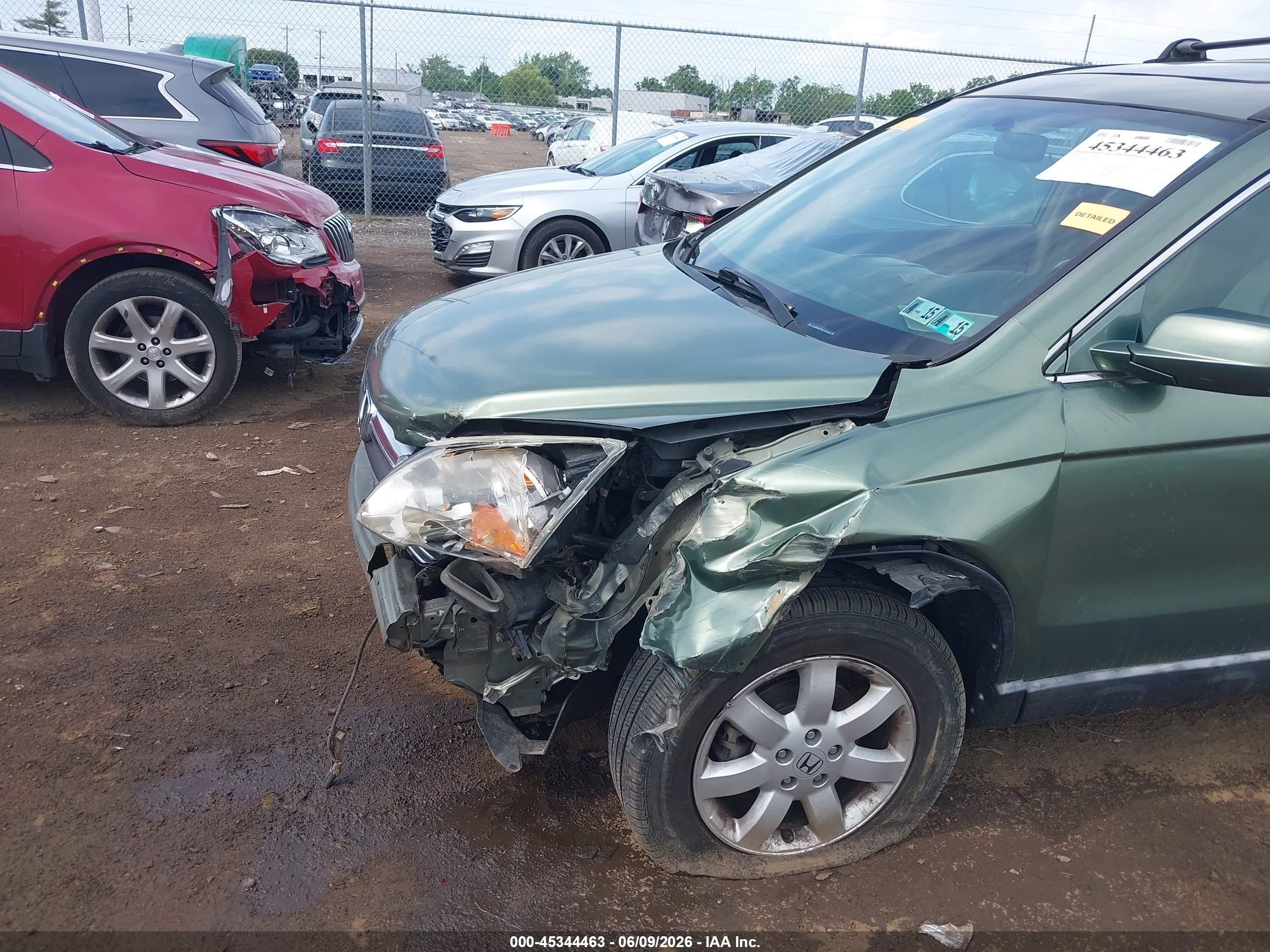2009 Honda Cr-v Ex-l Green vin: 5J6RE48799L030203