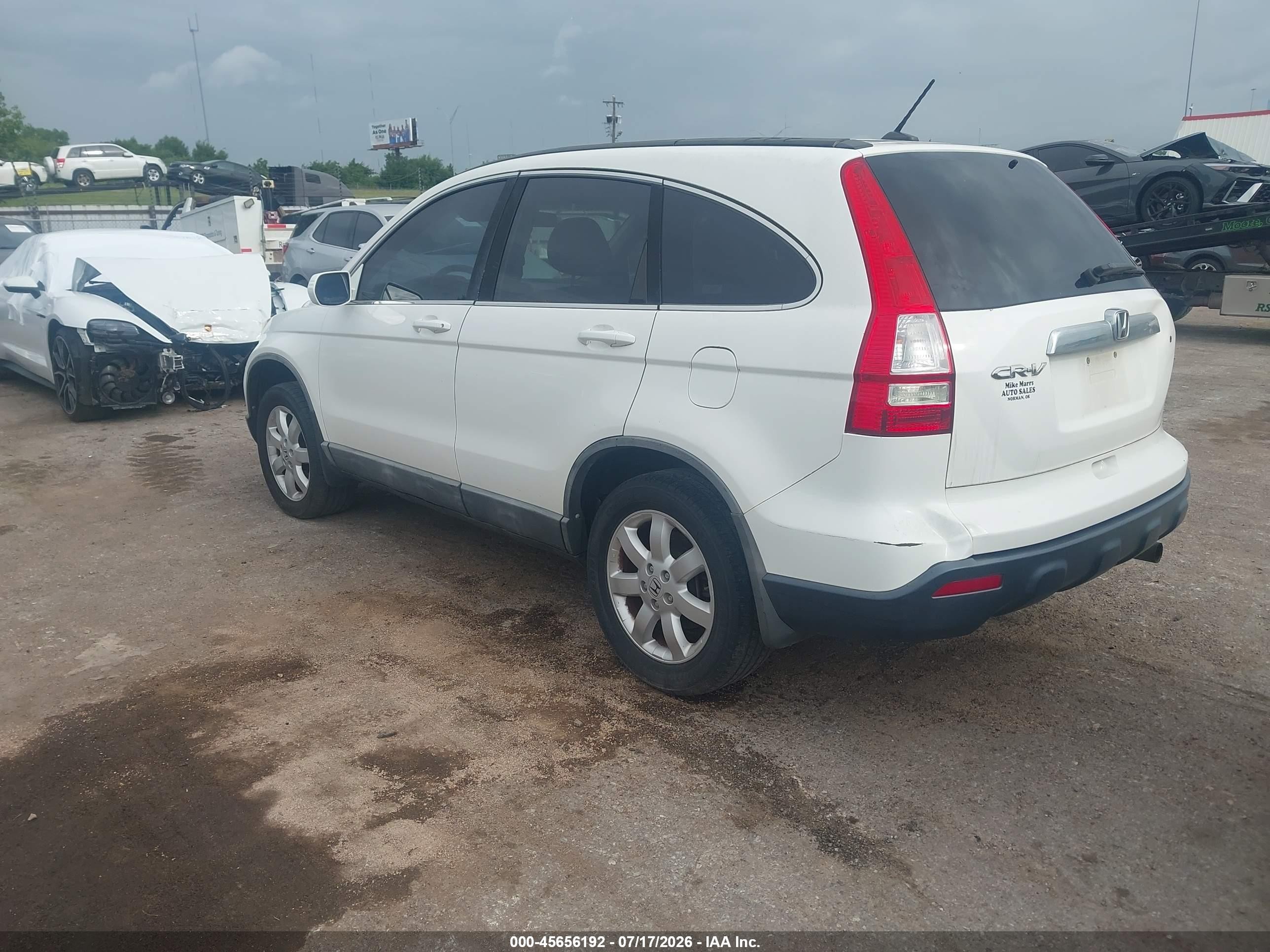 2009 Honda Cr-v Ex-l White vin: 5J6RE48799L051763