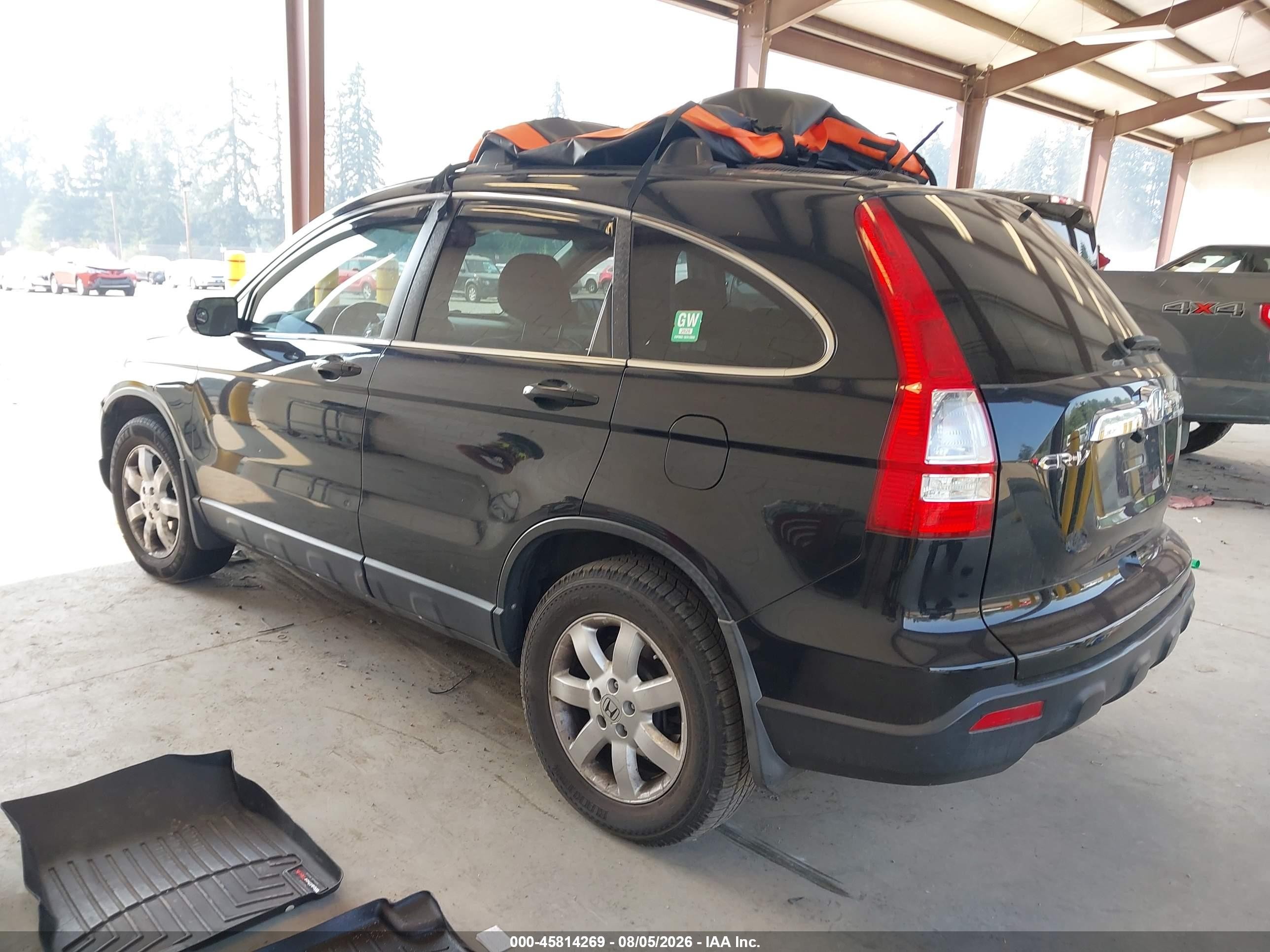 2007 Honda Cr-v Ex-l Black vin: 5J6RE487X7L015030
