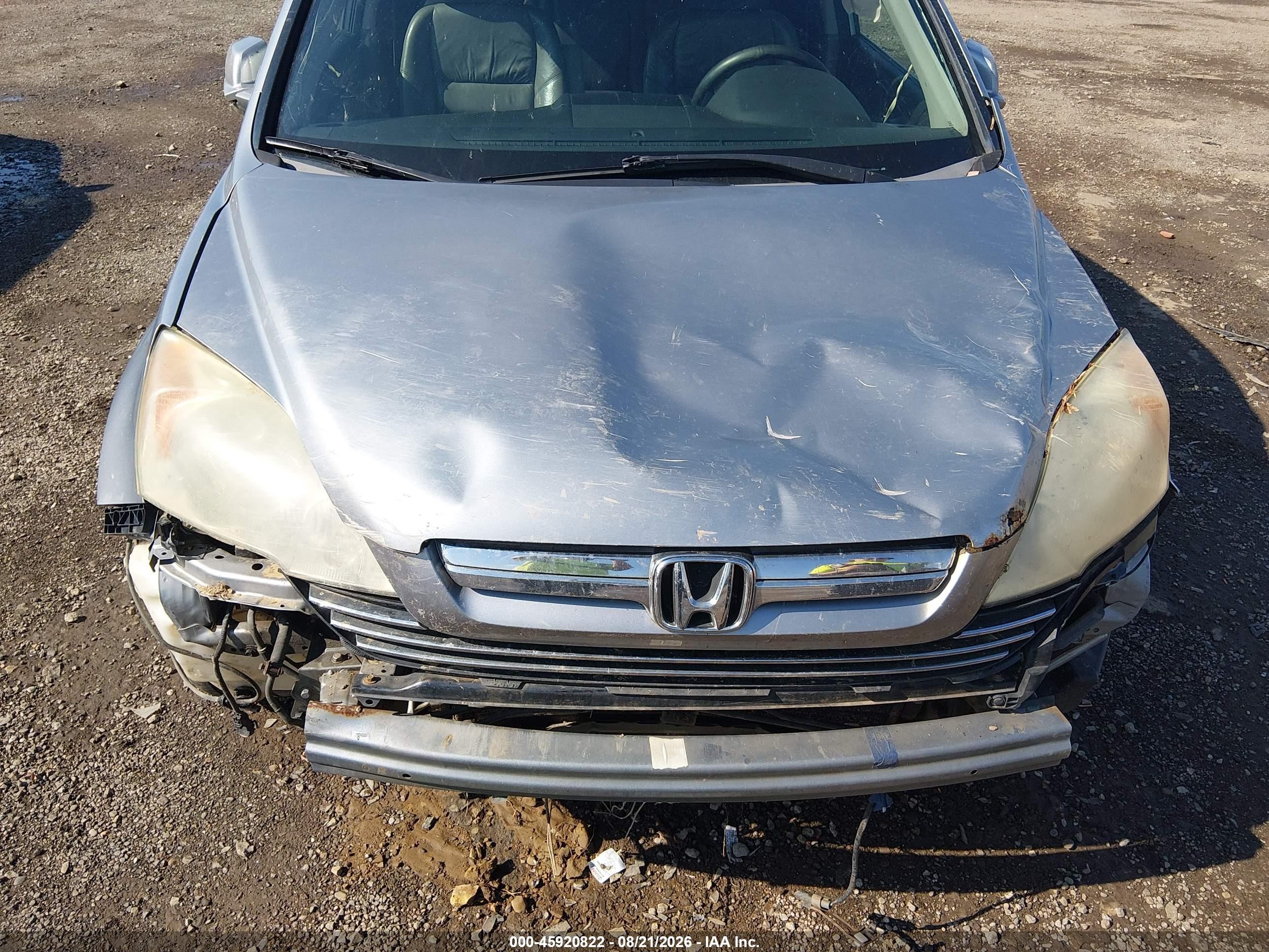 2008 Honda Cr-v Ex-l Silver vin: 5J6RE487X8L010864