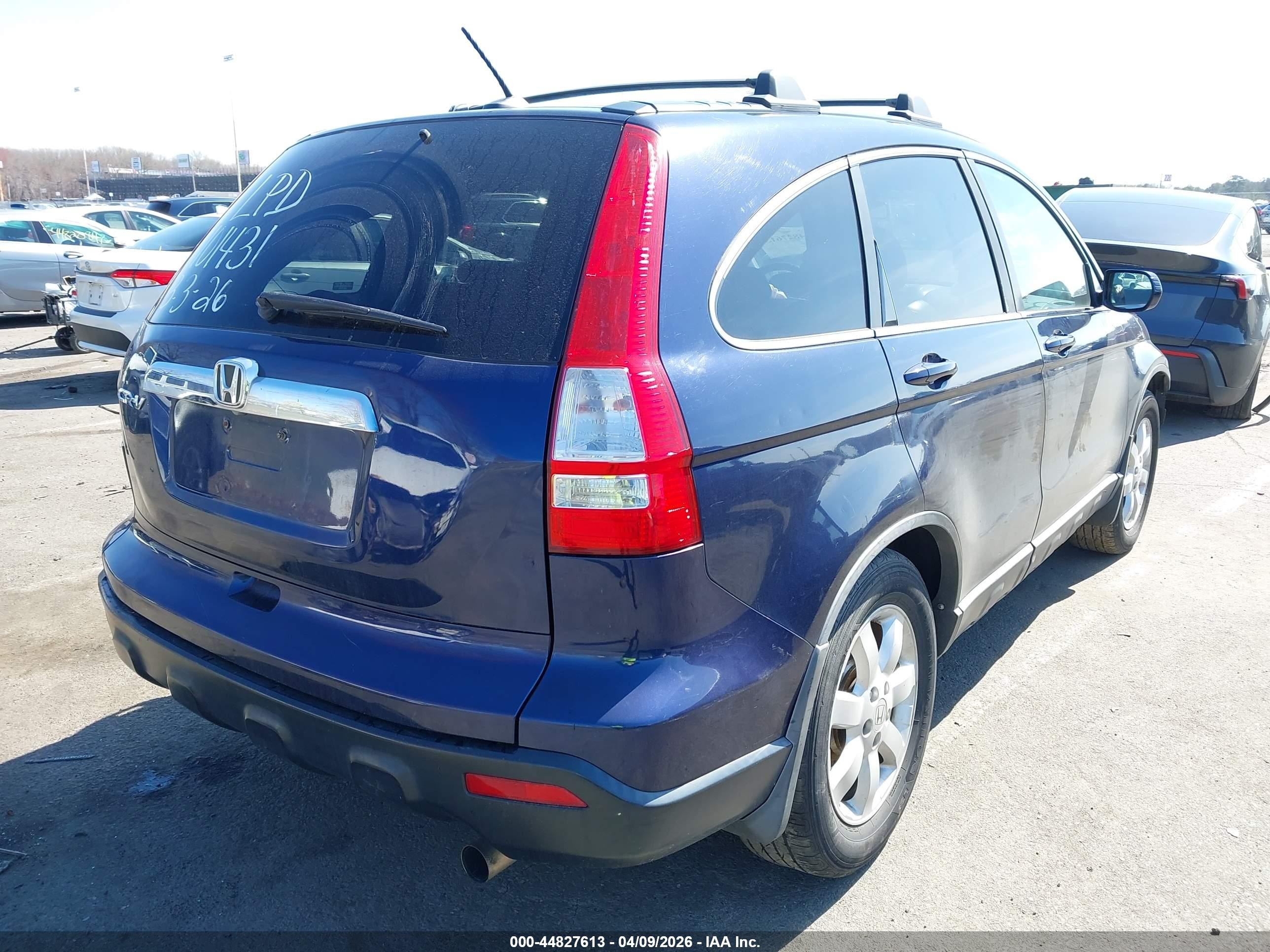 2008 Honda Cr-v Ex-l Blue vin: 5J6RE487X8L015546