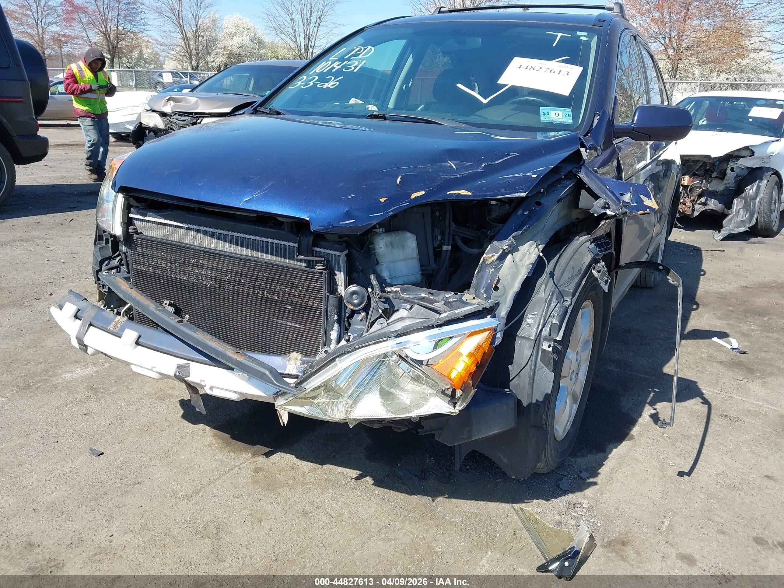 2008 Honda Cr-v Ex-l Blue vin: 5J6RE487X8L015546
