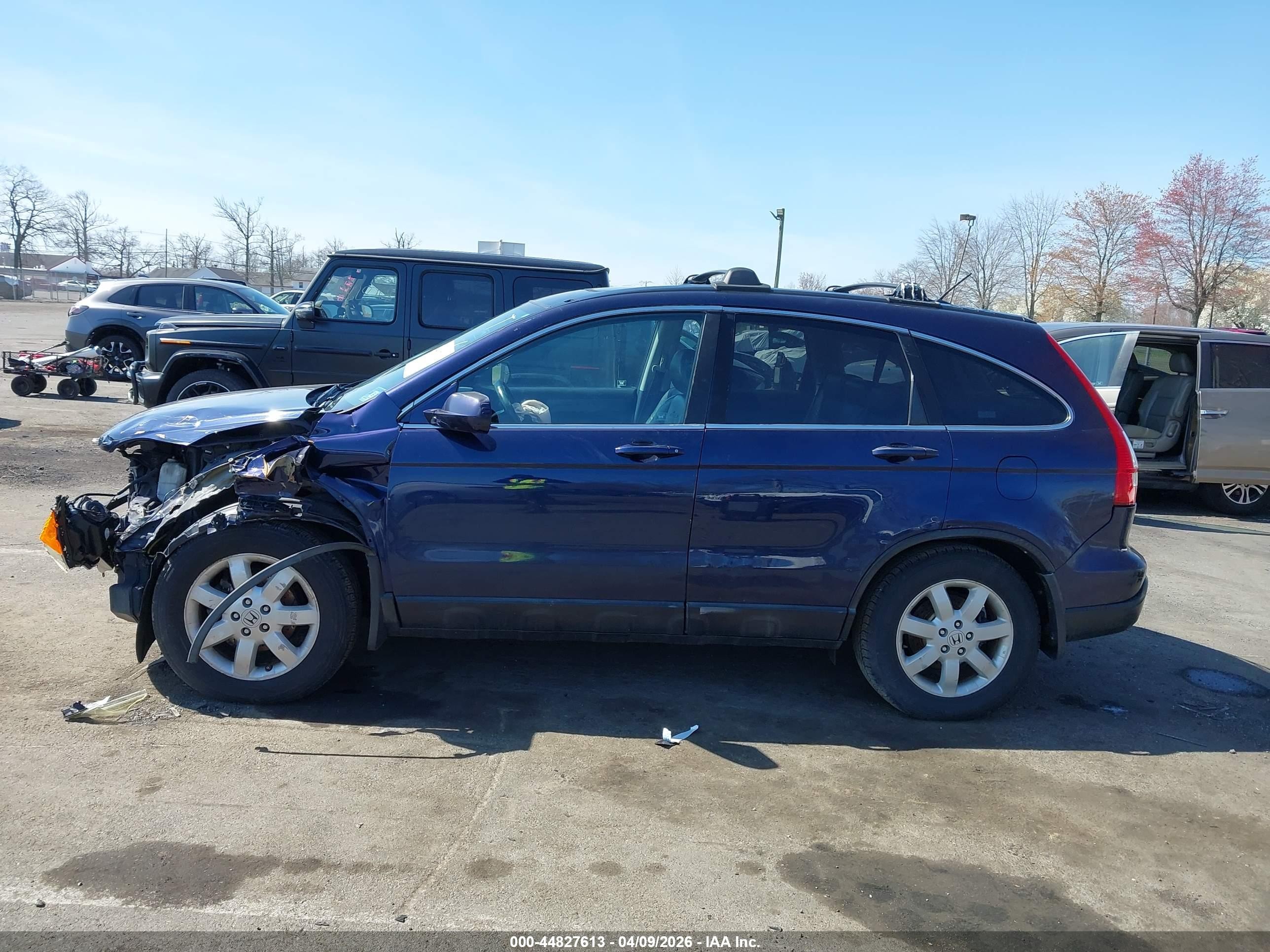 2008 Honda Cr-v Ex-l Blue vin: 5J6RE487X8L015546