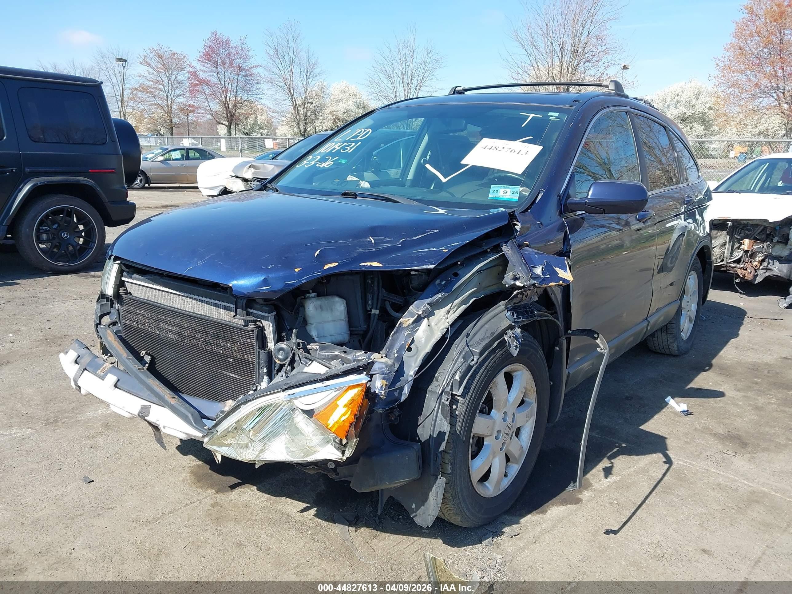 2008 Honda Cr-v Ex-l Blue vin: 5J6RE487X8L015546