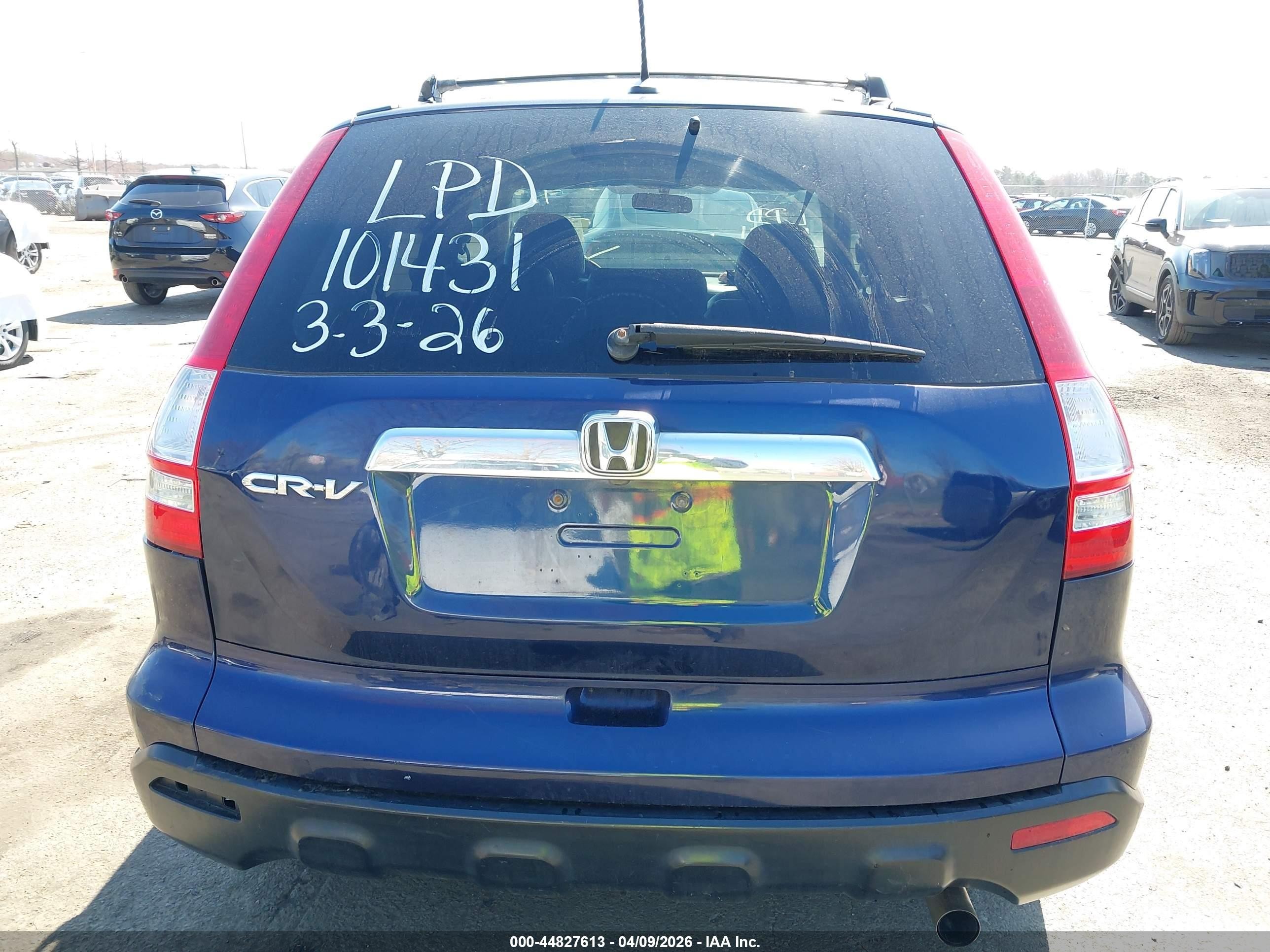 2008 Honda Cr-v Ex-l Blue vin: 5J6RE487X8L015546