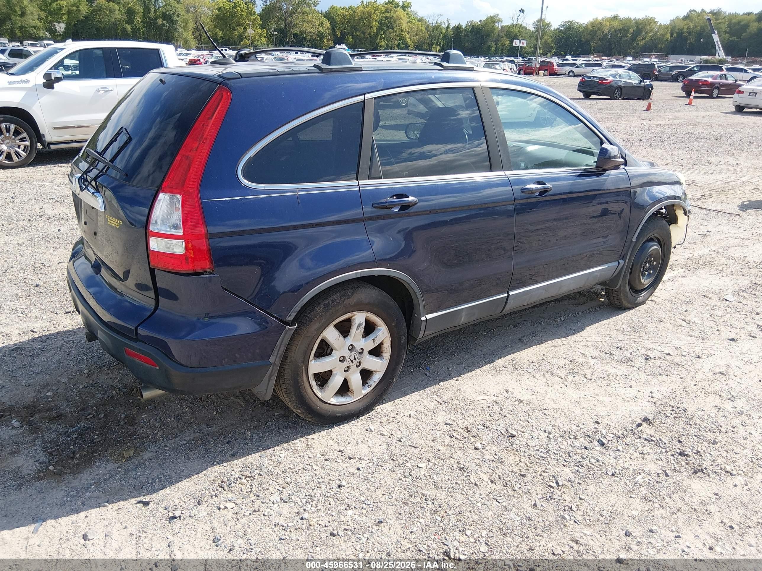 2009 Honda Cr-v Ex-l Blue vin: 5J6RE487X9L000224