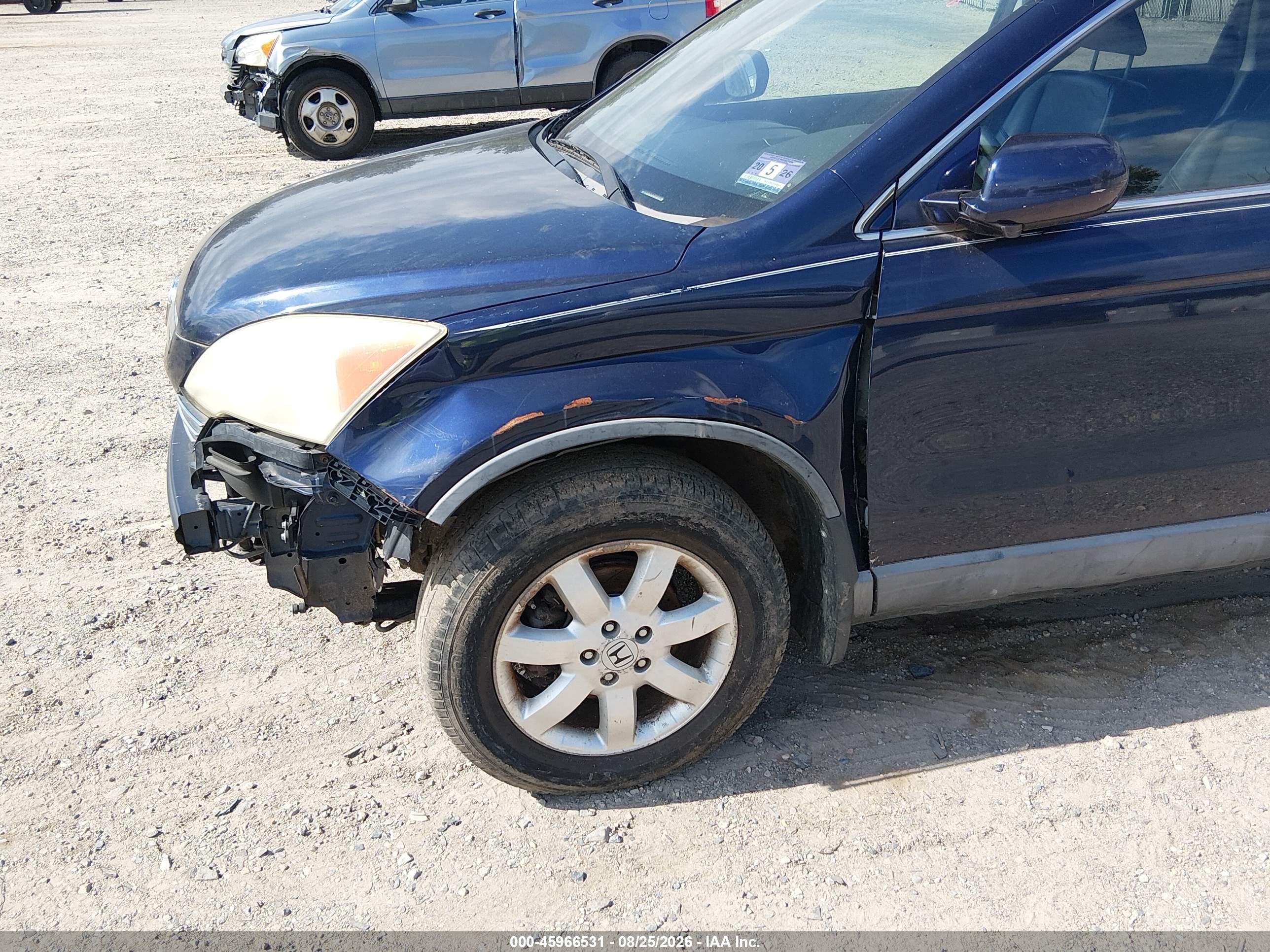 2009 Honda Cr-v Ex-l Blue vin: 5J6RE487X9L000224