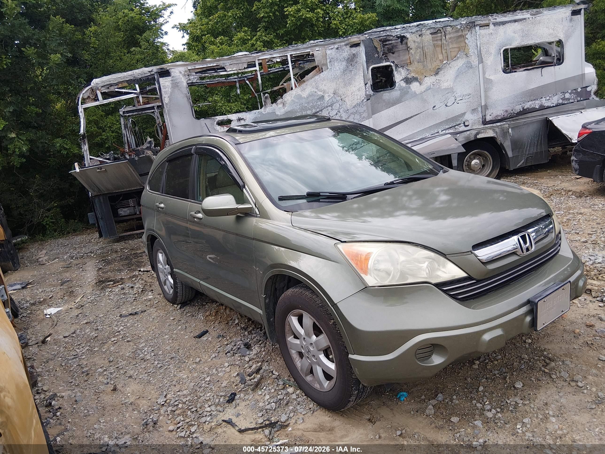 2009 Honda Cr-v Ex-l Зеленый vin: 5J6RE487X9L000918