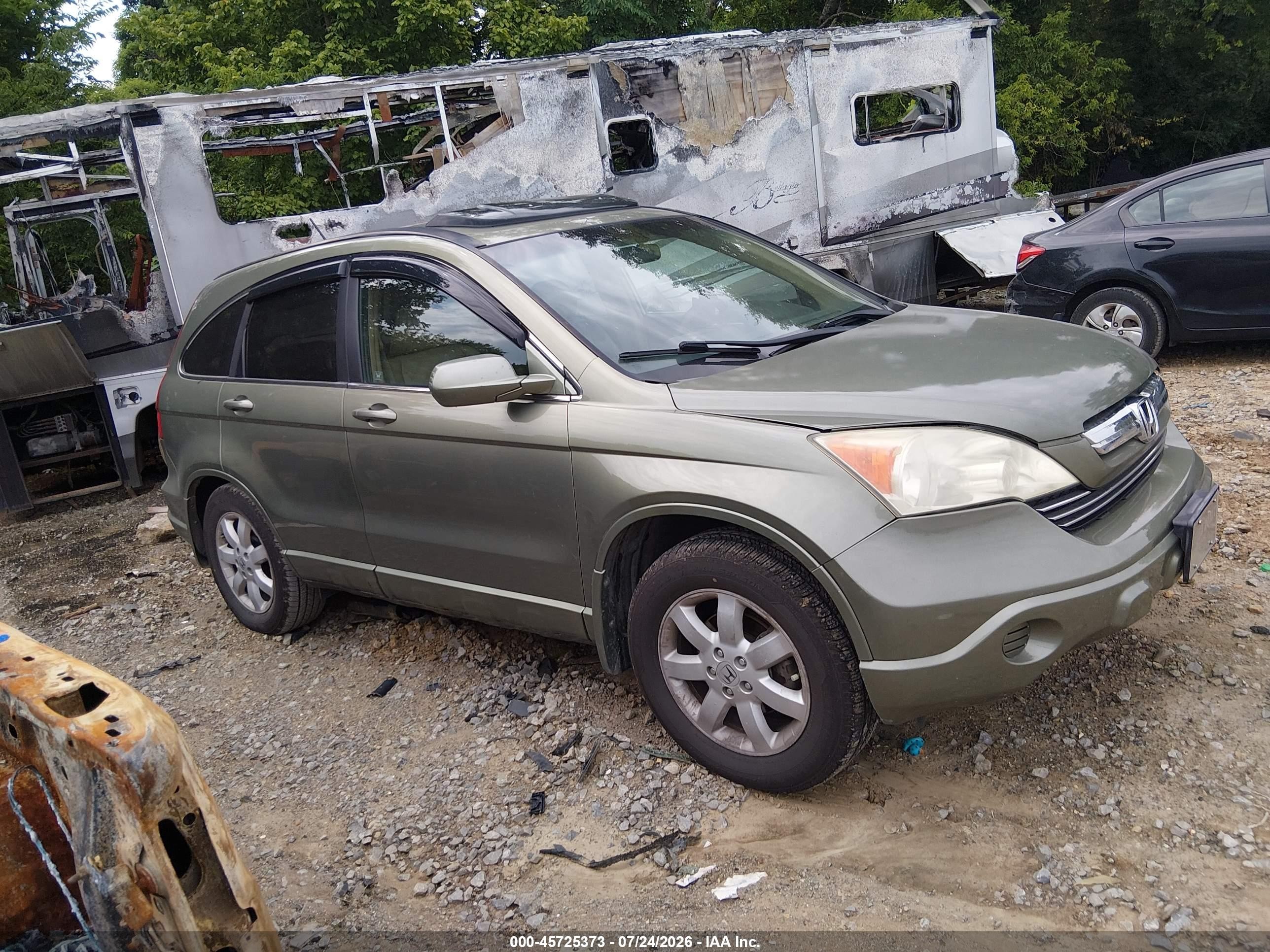 2009 Honda Cr-v Ex-l Зеленый vin: 5J6RE487X9L000918