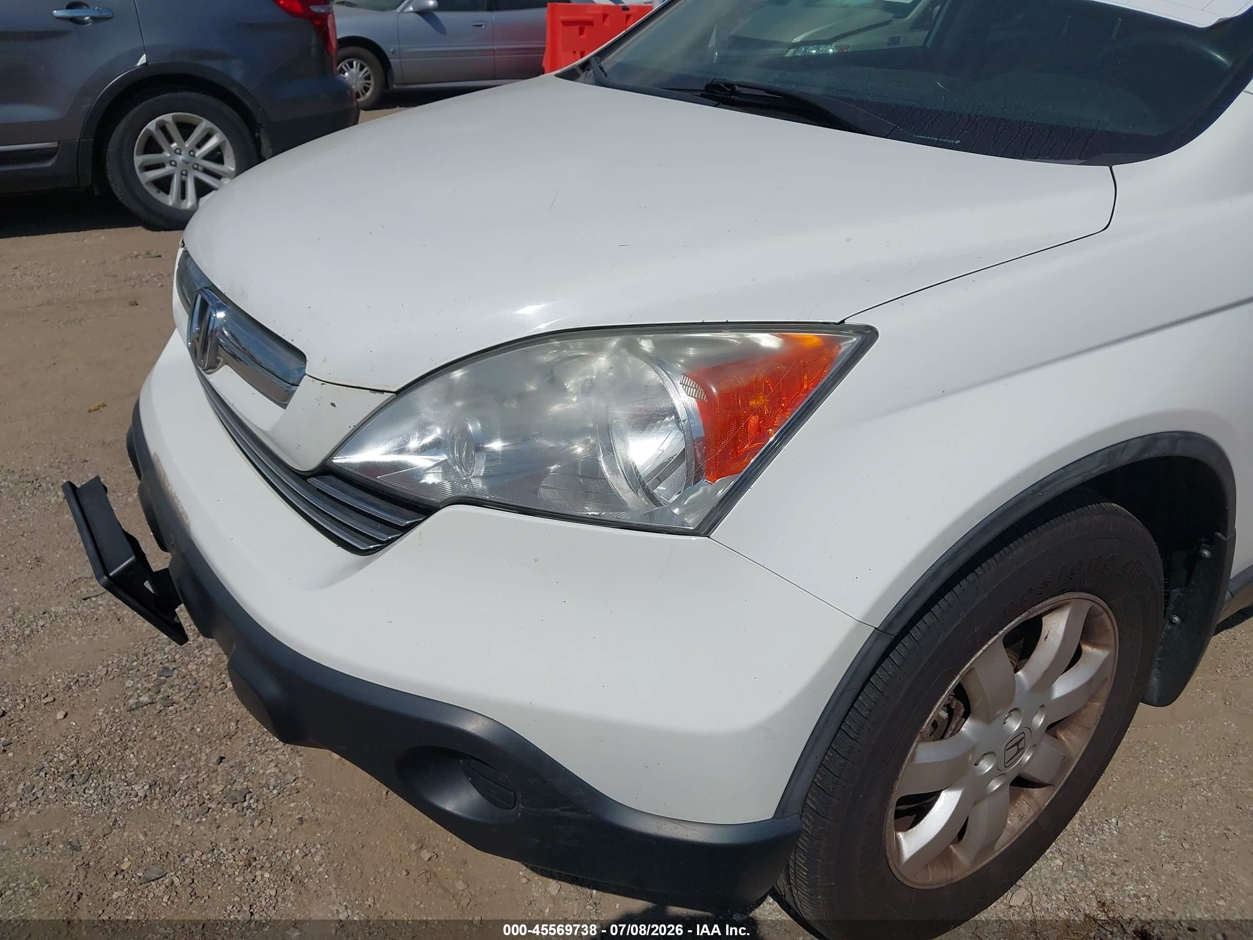 2009 Honda Cr-v Ex-l White vin: 5J6RE487X9L036740
