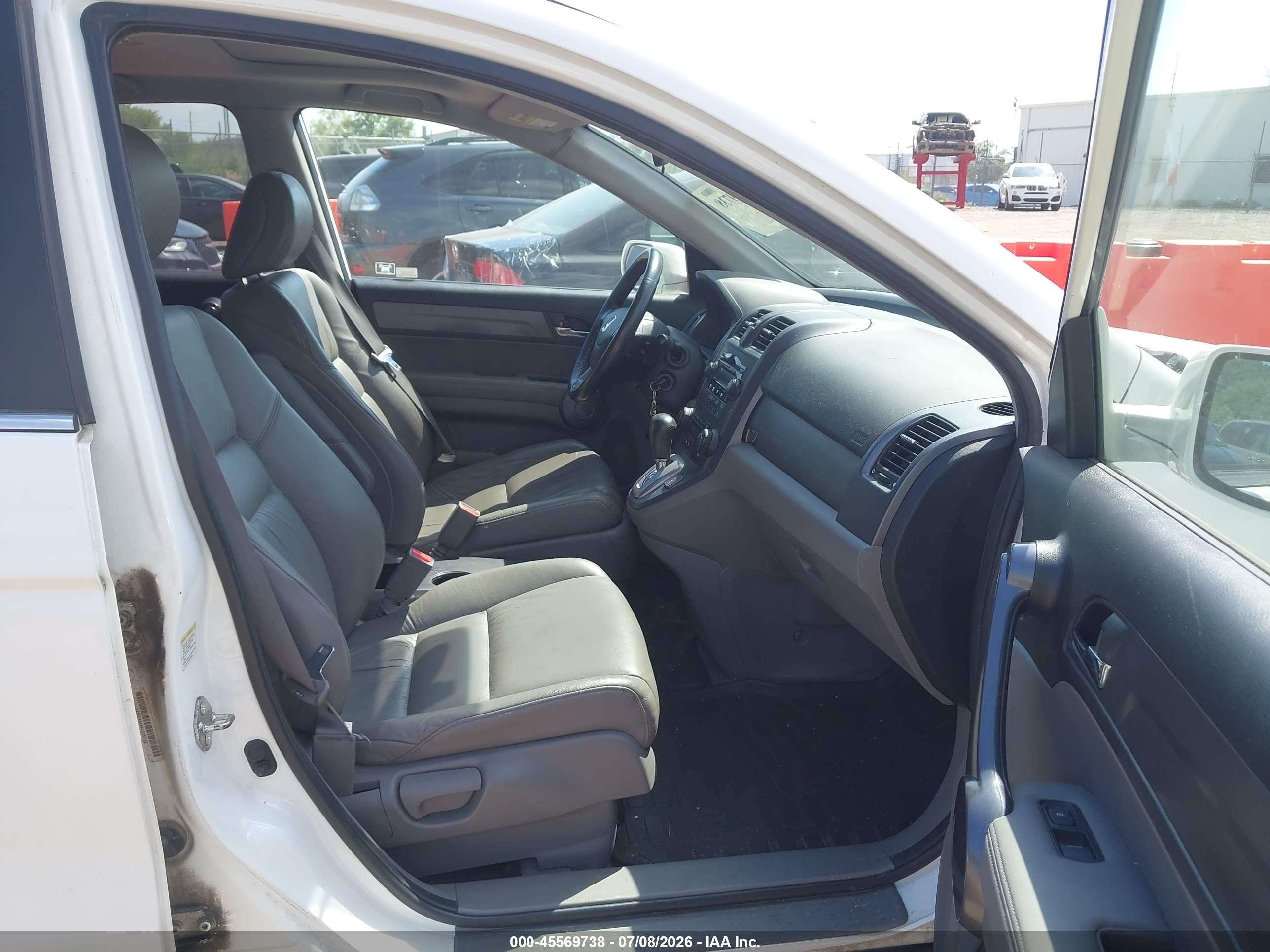 2009 Honda Cr-v Ex-l White vin: 5J6RE487X9L036740