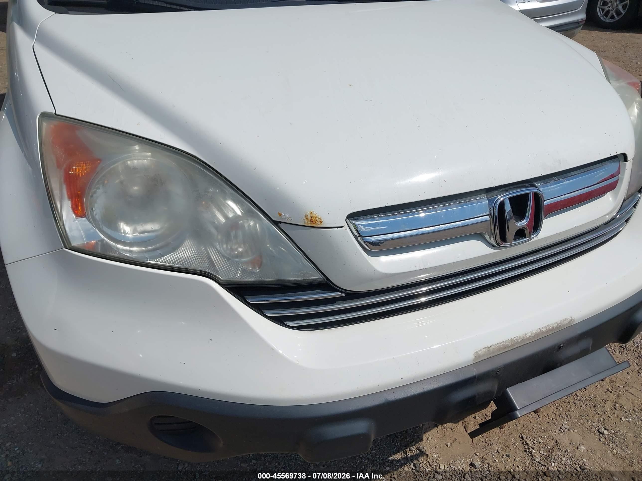 2009 Honda Cr-v Ex-l White vin: 5J6RE487X9L036740