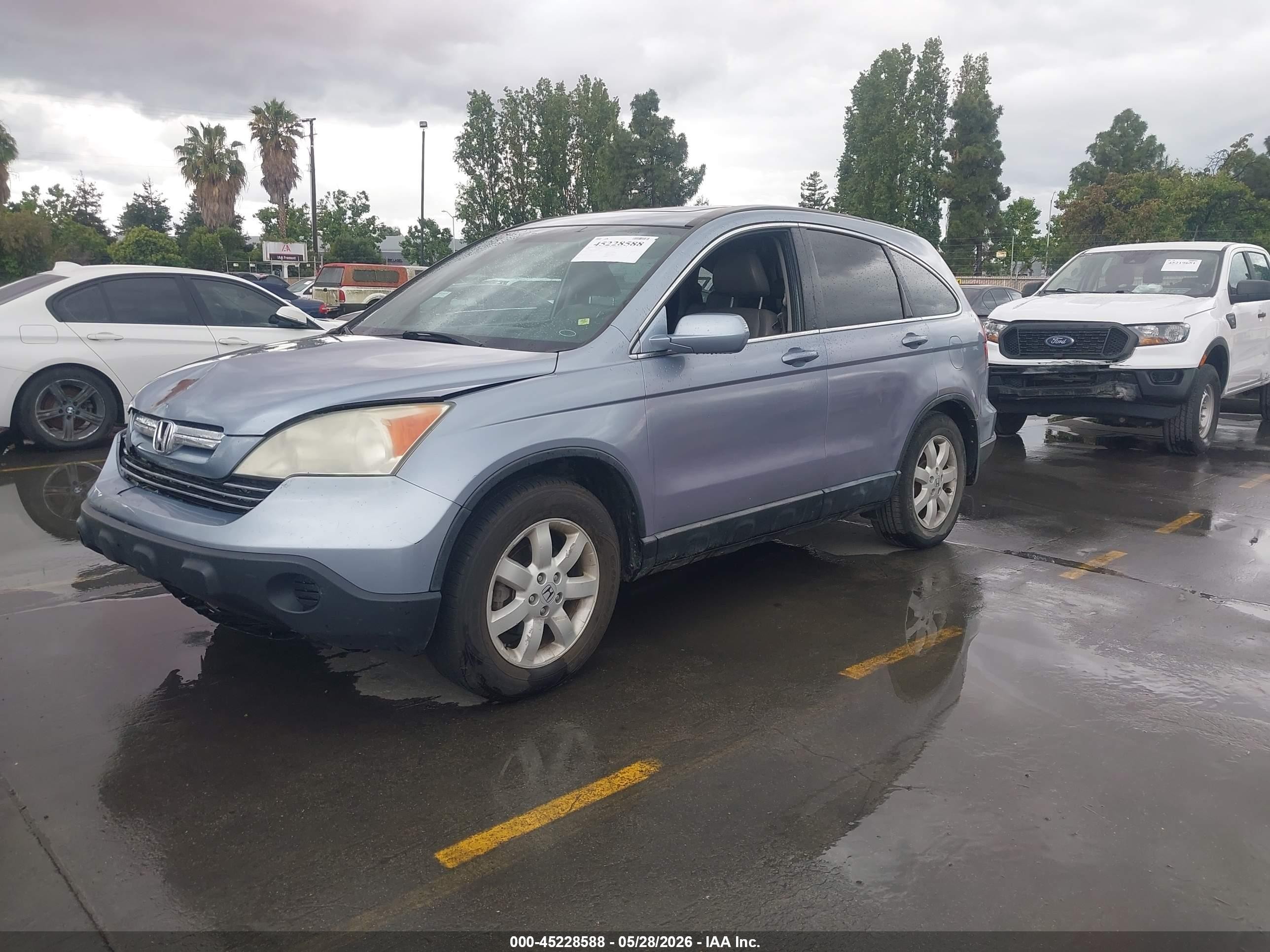 2009 Honda Cr-v Ex-l Light Blue vin: 5J6RE487X9L067485