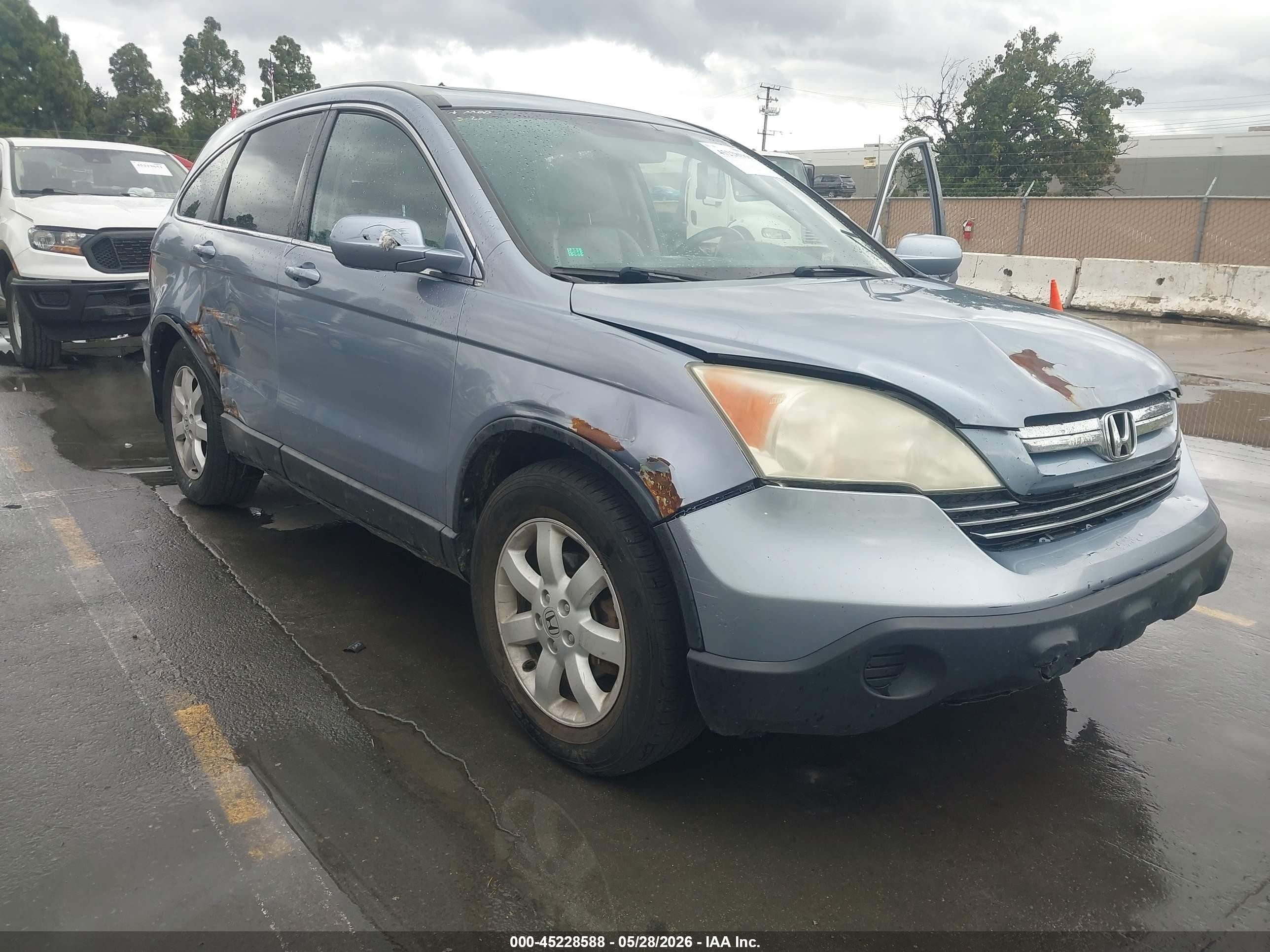 2009 Honda Cr-v Ex-l Light Blue vin: 5J6RE487X9L067485