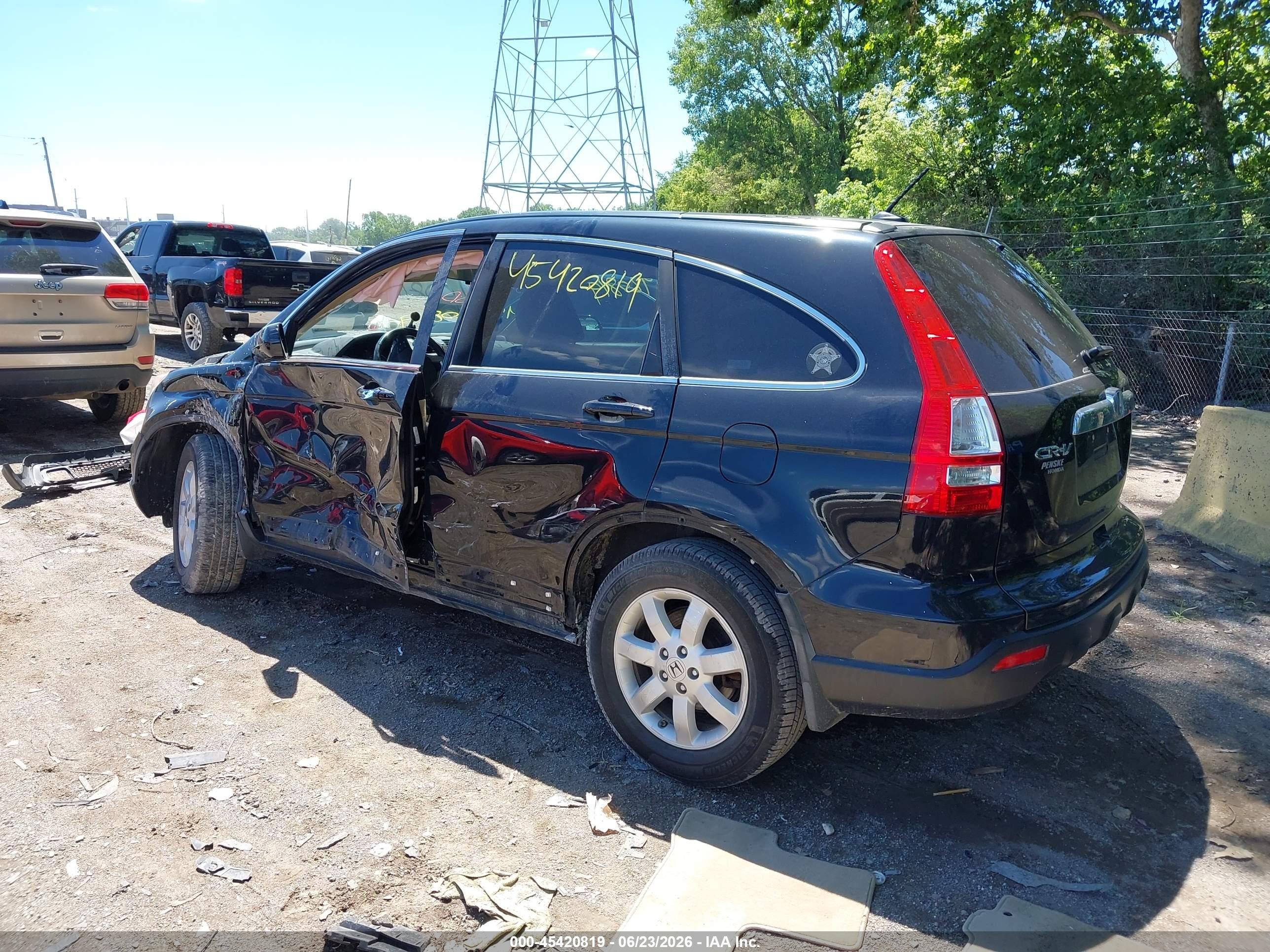 2009 Honda Cr-v Ex-l Black vin: 5J6RE487X9L068734