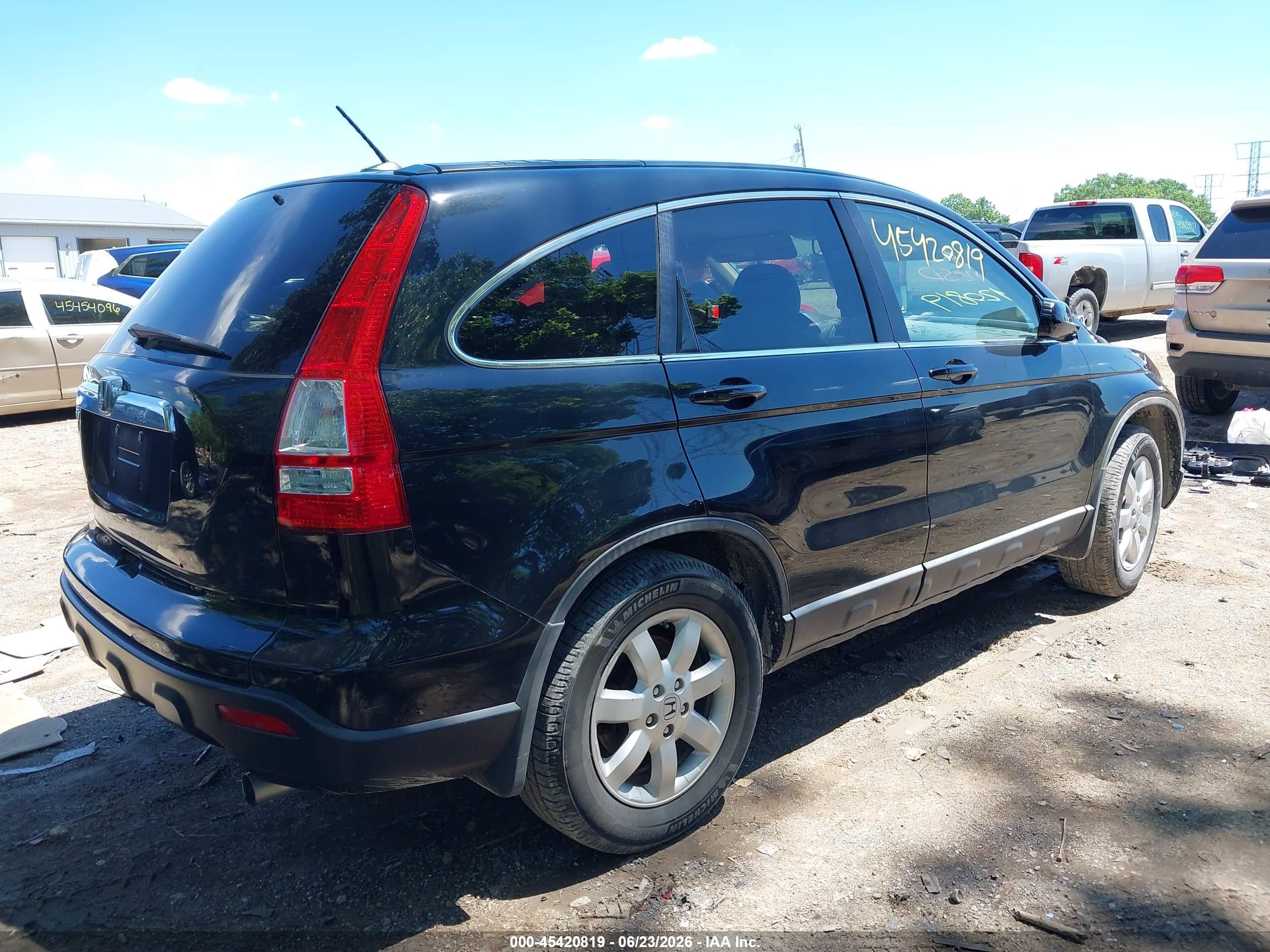 2009 Honda Cr-v Ex-l Black vin: 5J6RE487X9L068734