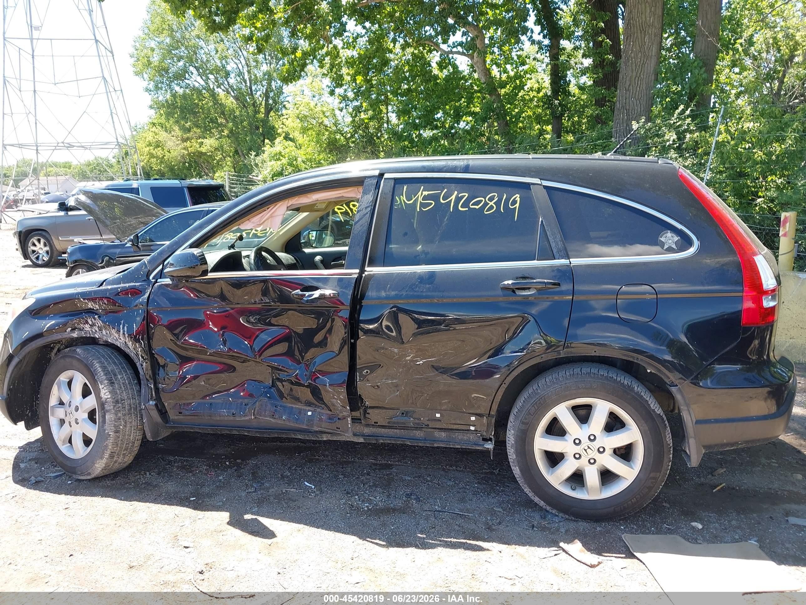 2009 Honda Cr-v Ex-l Black vin: 5J6RE487X9L068734