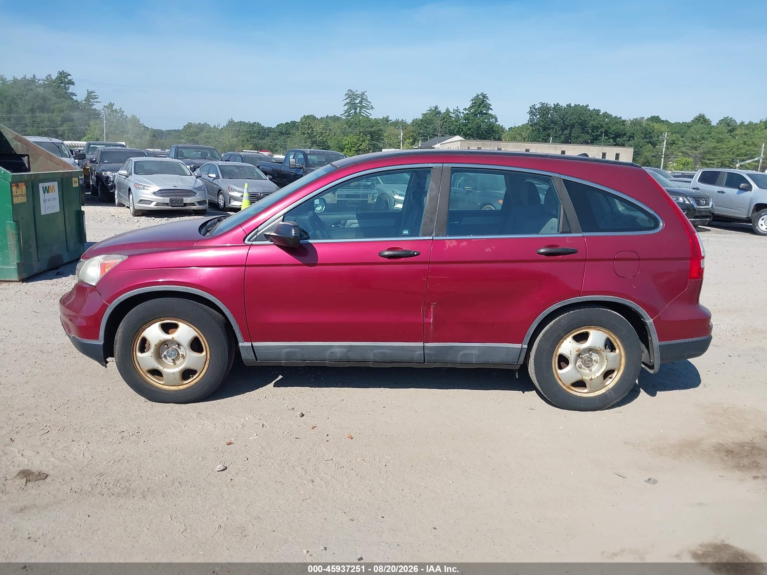 2010 Honda Cr-v Lx Red vin: 5J6RE4H30AL021102