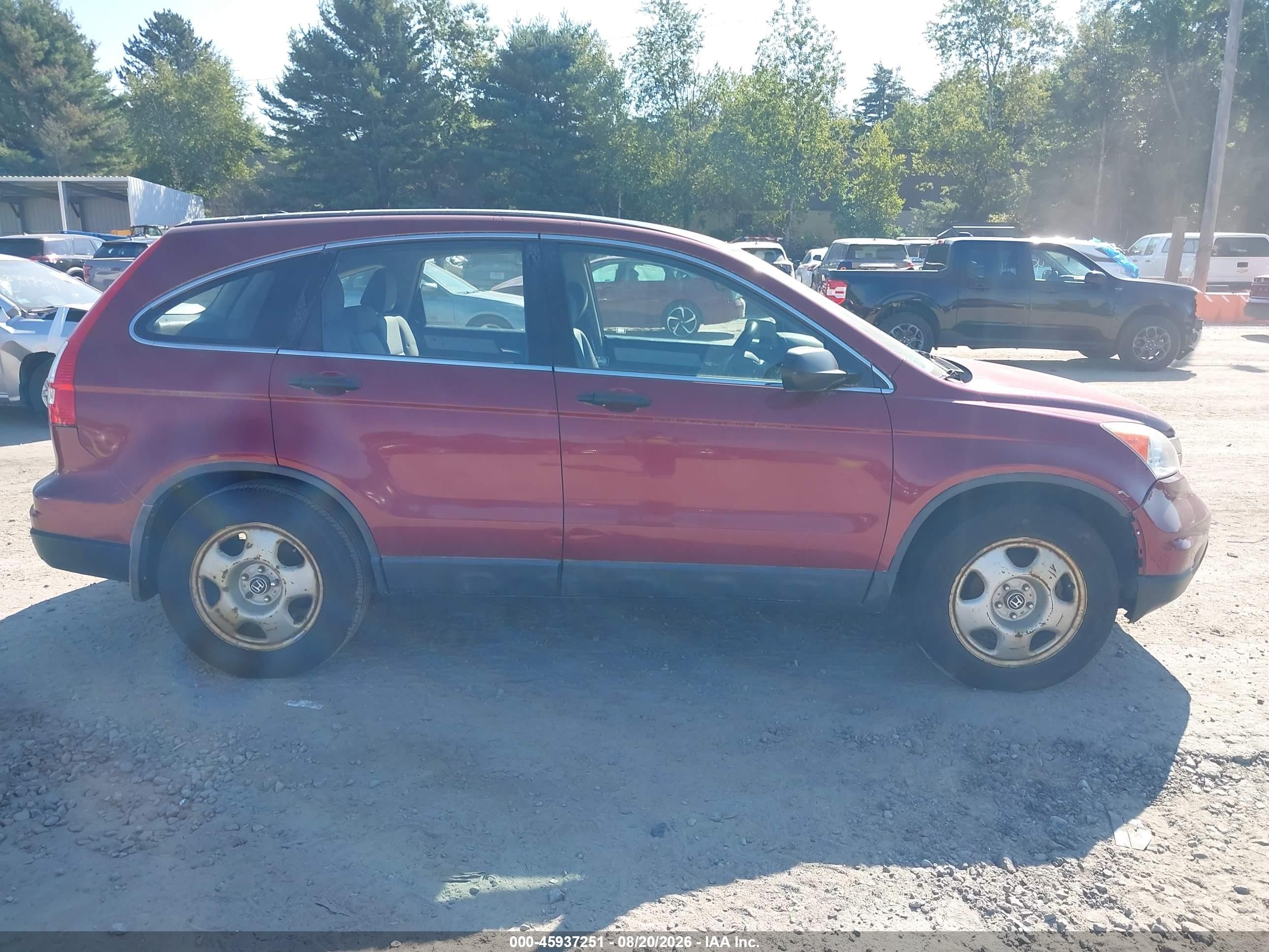 2010 Honda Cr-v Lx Red vin: 5J6RE4H30AL021102