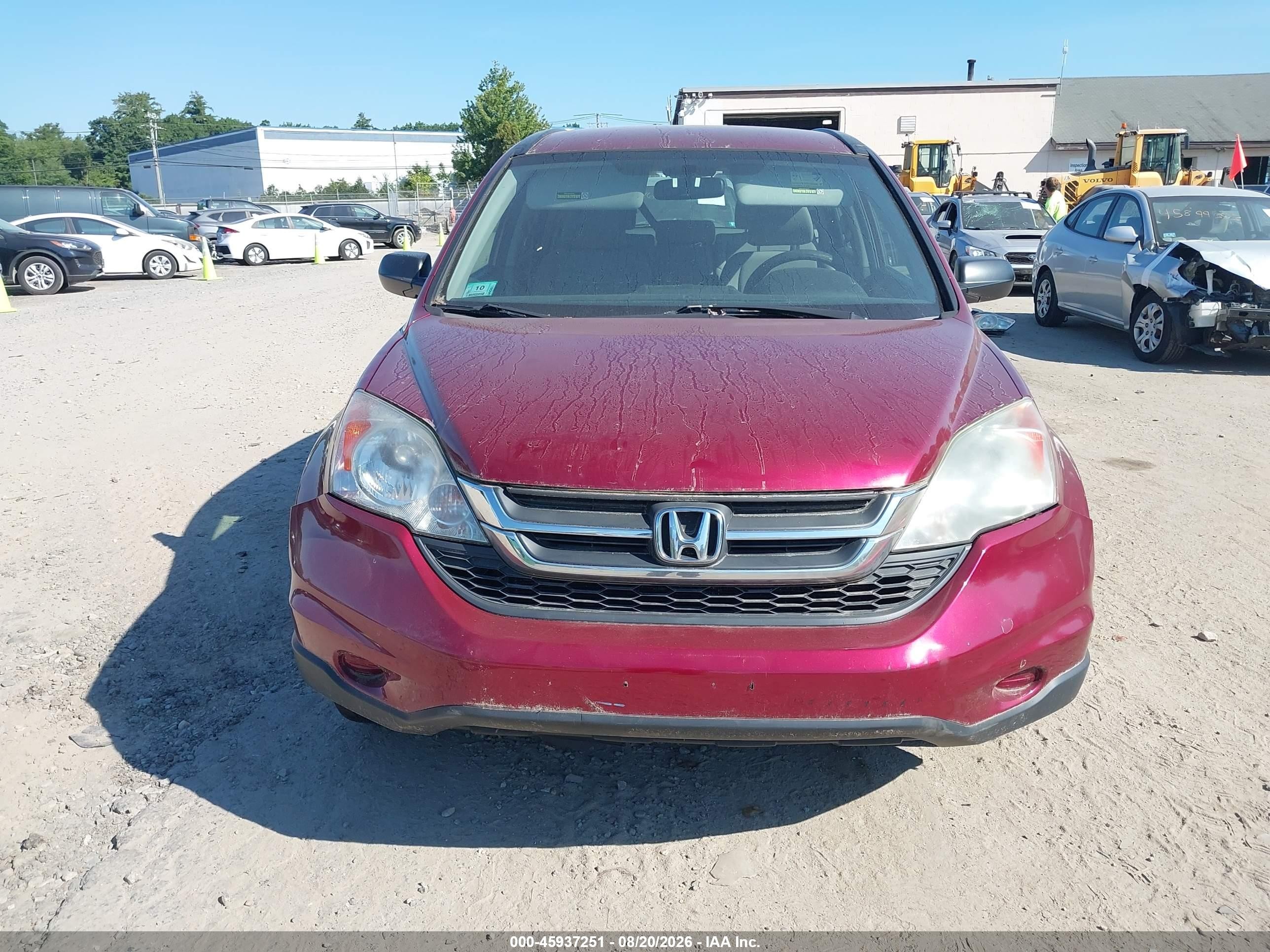 2010 Honda Cr-v Lx Red vin: 5J6RE4H30AL021102