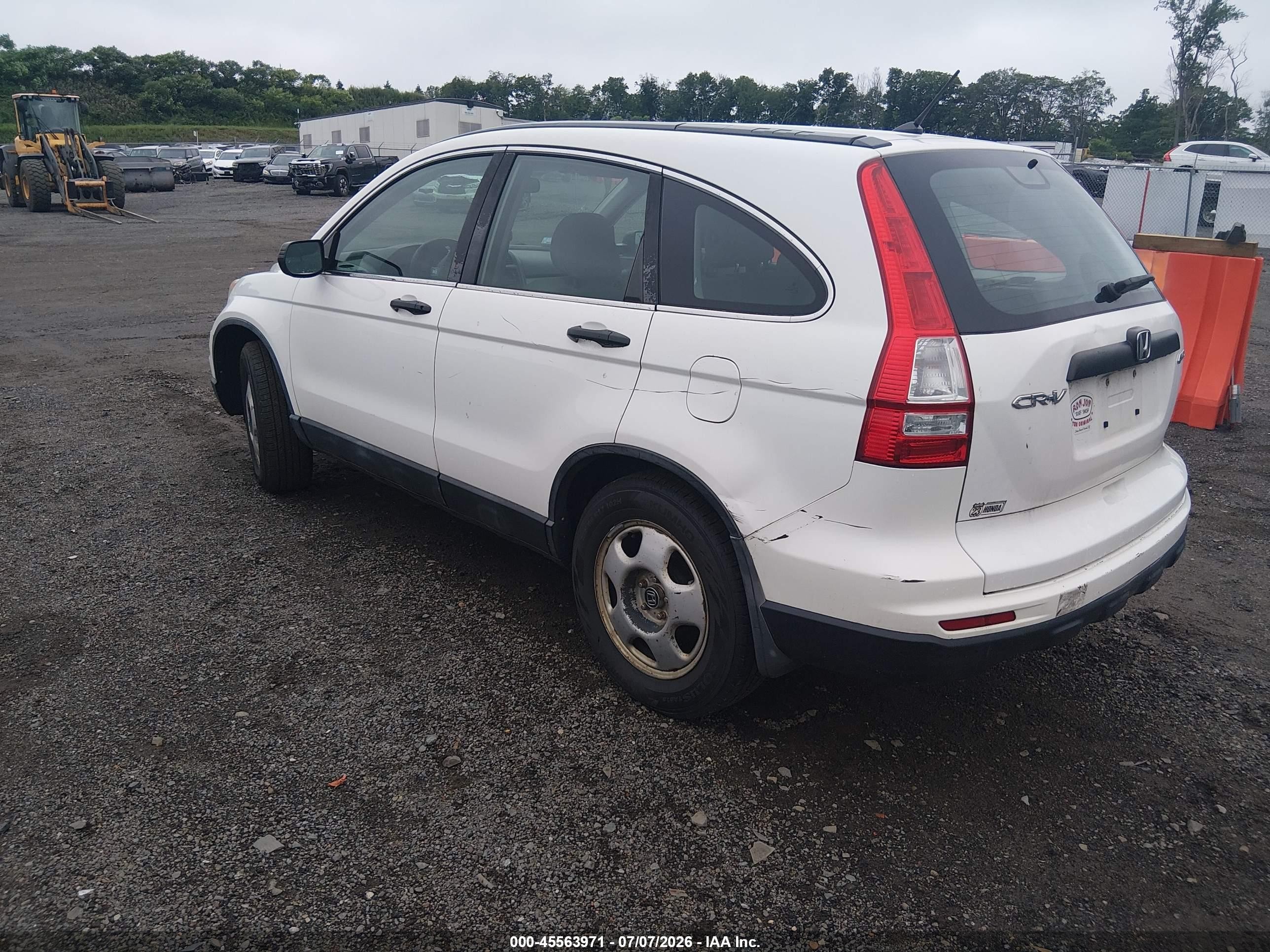 2010 Honda Cr-v Lx White vin: 5J6RE4H30AL040457
