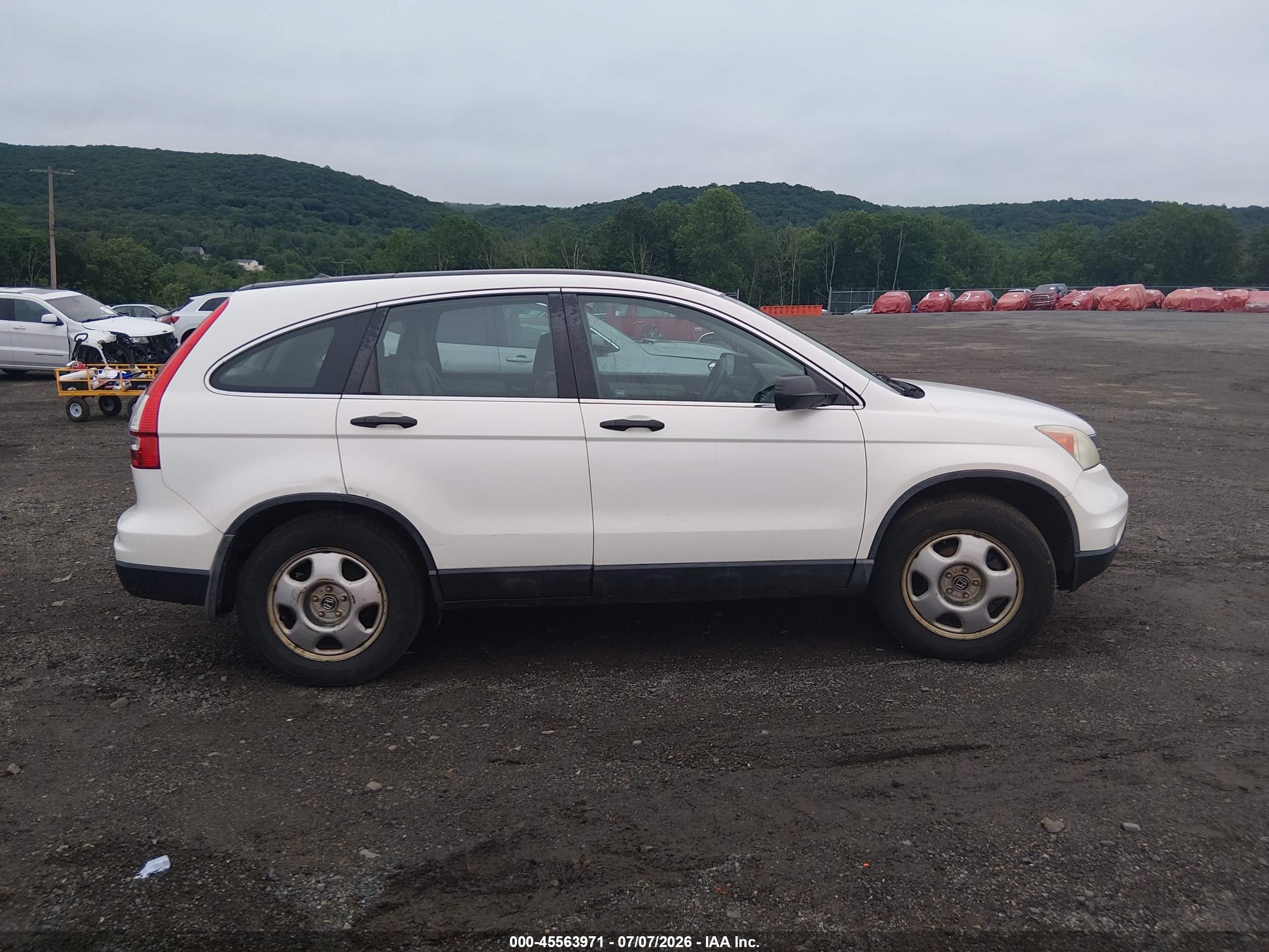 2010 Honda Cr-v Lx White vin: 5J6RE4H30AL040457