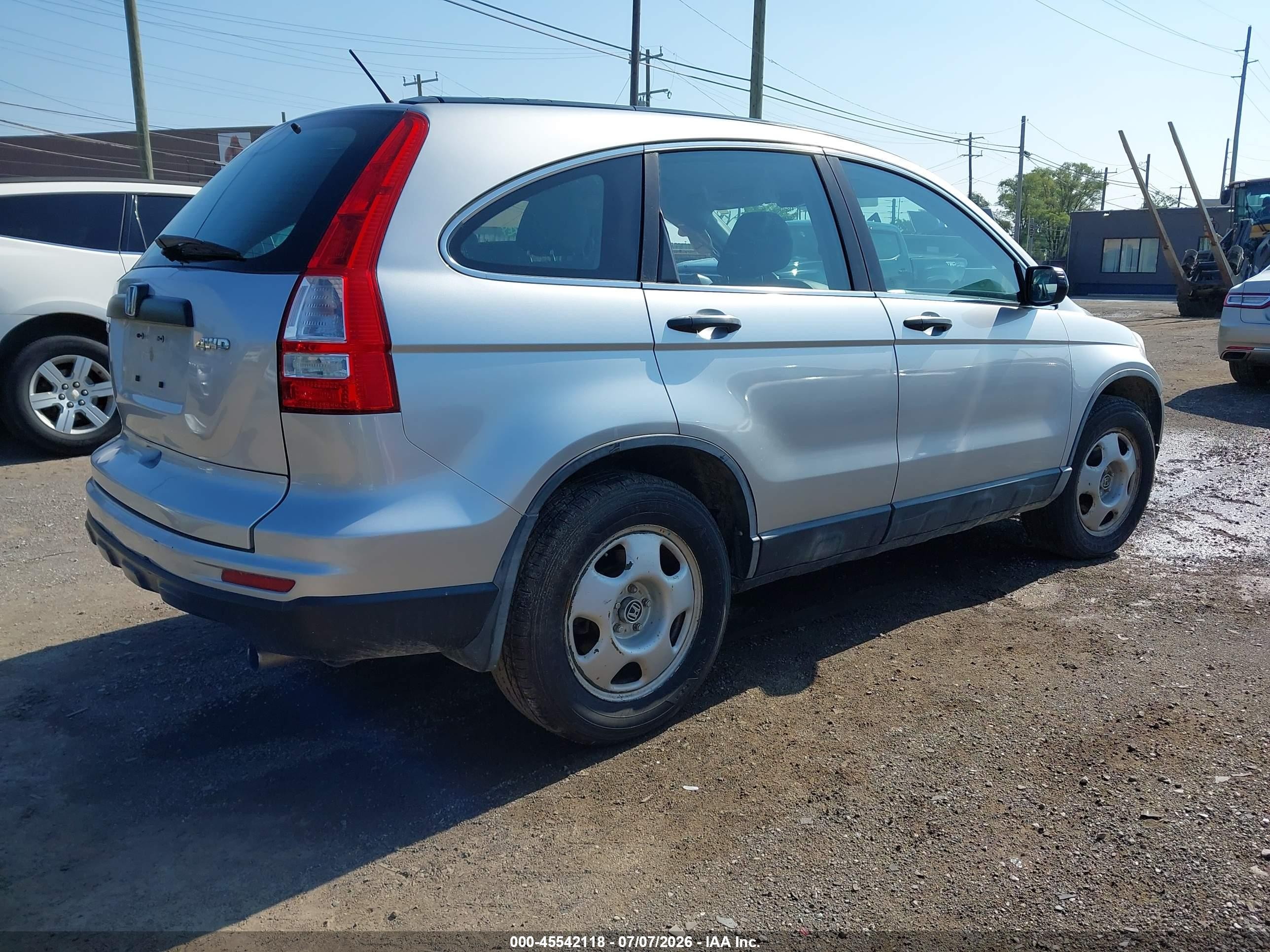 2010 Honda Cr-v Lx Silver vin: 5J6RE4H30AL080182