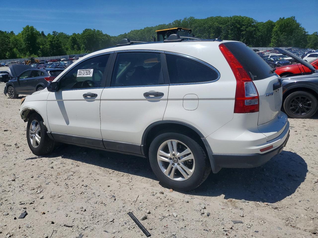 2010 Honda Cr-v Lx White vin: 5J6RE4H31AL000808