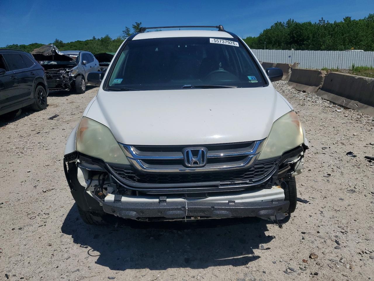 2010 Honda Cr-v Lx White vin: 5J6RE4H31AL000808