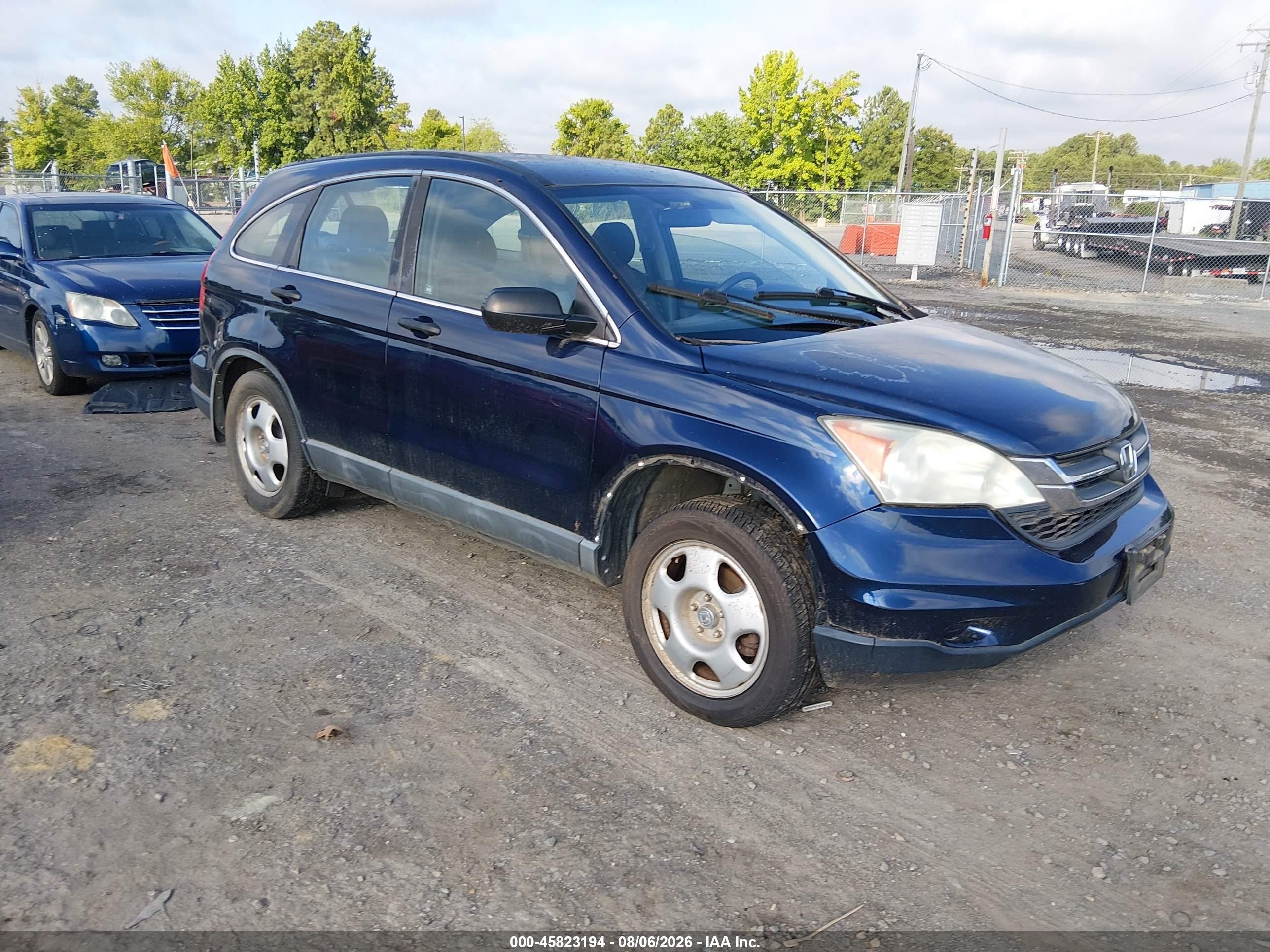 2010 Honda Cr-v Lx Dark Blue vin: 5J6RE4H31AL006107