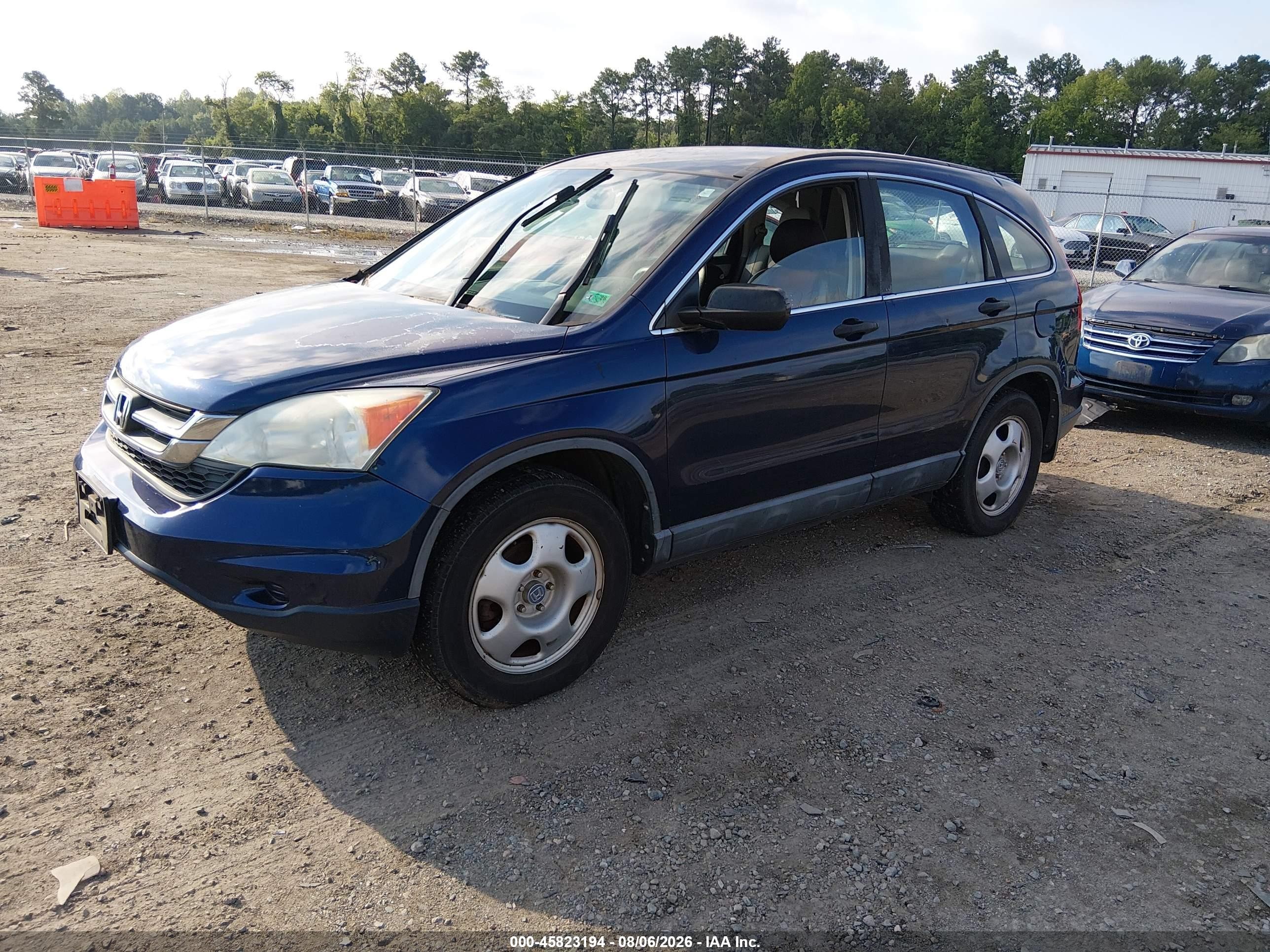2010 Honda Cr-v Lx Dark Blue vin: 5J6RE4H31AL006107