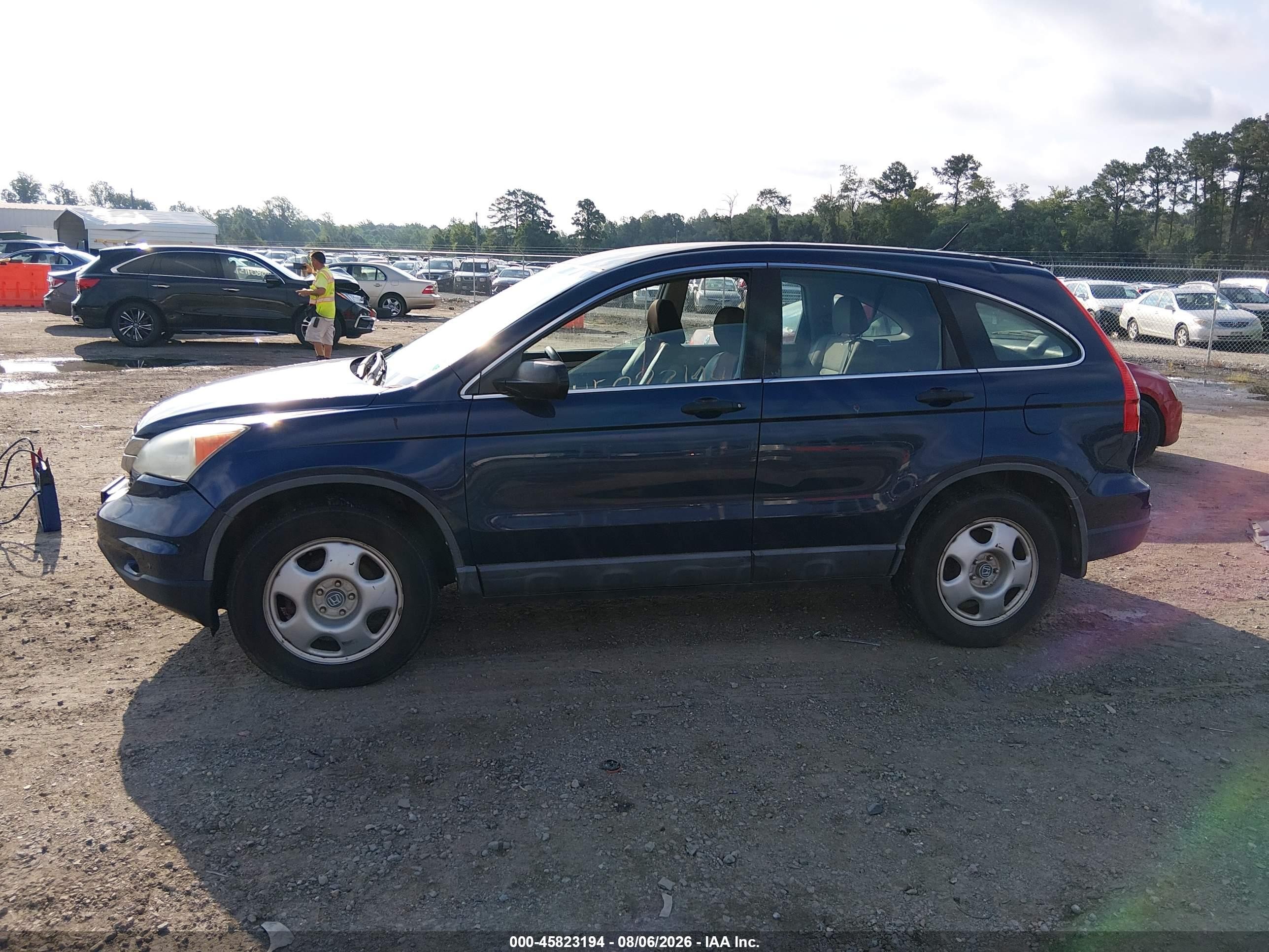 2010 Honda Cr-v Lx Dark Blue vin: 5J6RE4H31AL006107