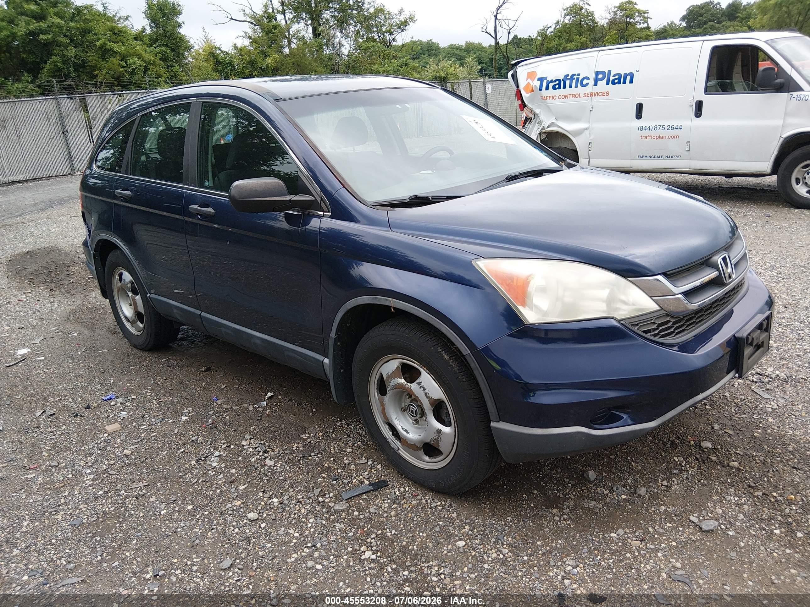 2010 Honda Cr-v Lx Blue vin: 5J6RE4H31AL043772