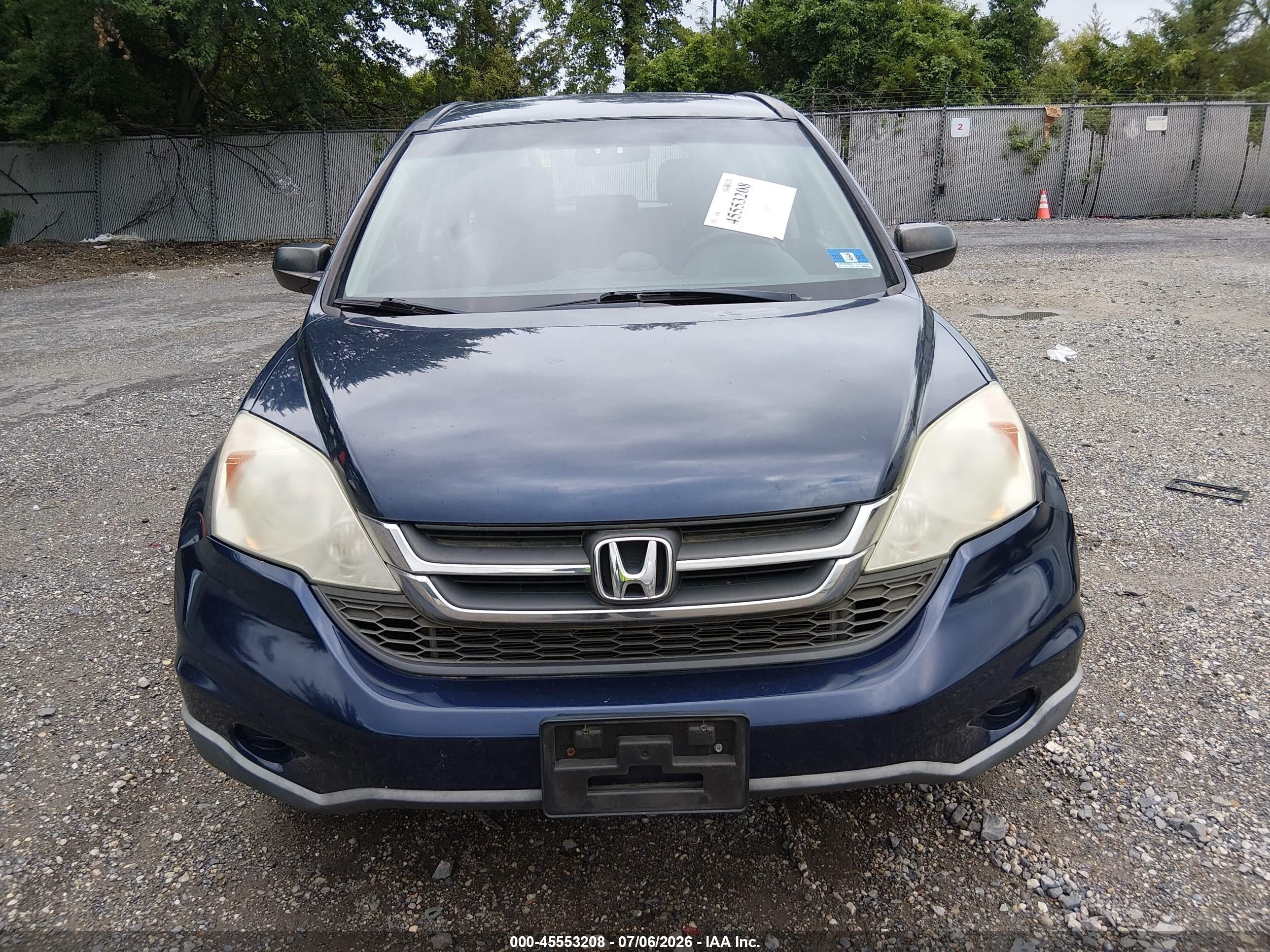 2010 Honda Cr-v Lx Blue vin: 5J6RE4H31AL043772