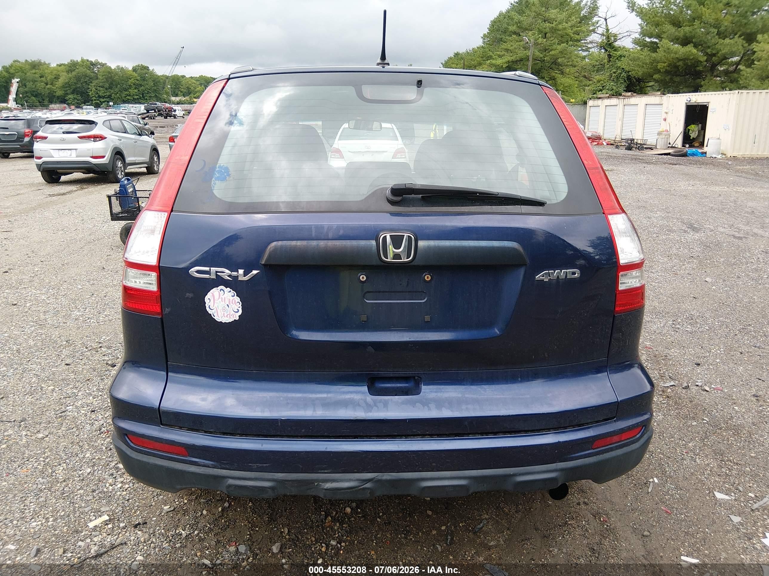 2010 Honda Cr-v Lx Blue vin: 5J6RE4H31AL043772