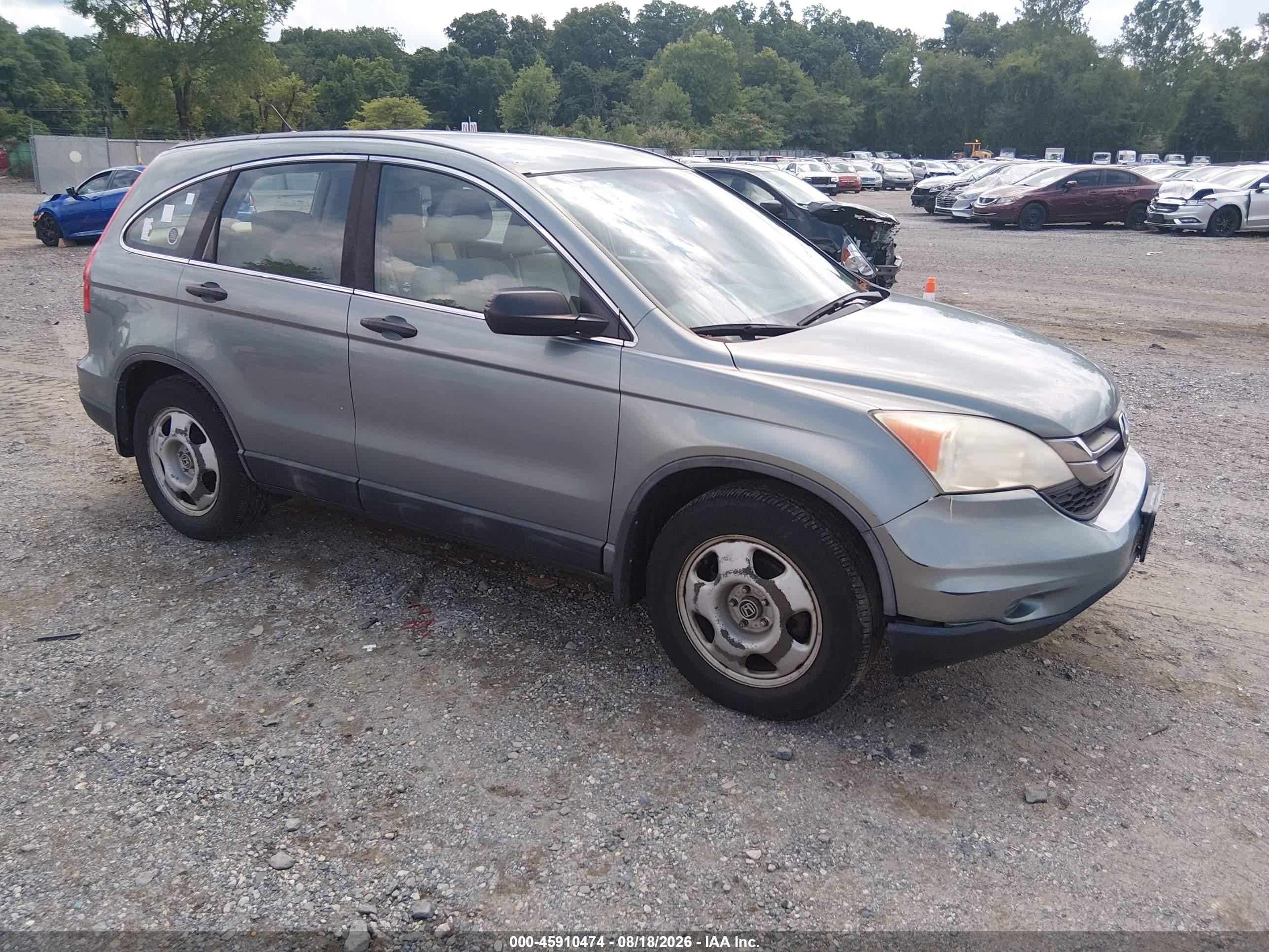 2010 Honda Cr-v Lx Green vin: 5J6RE4H31AL088730