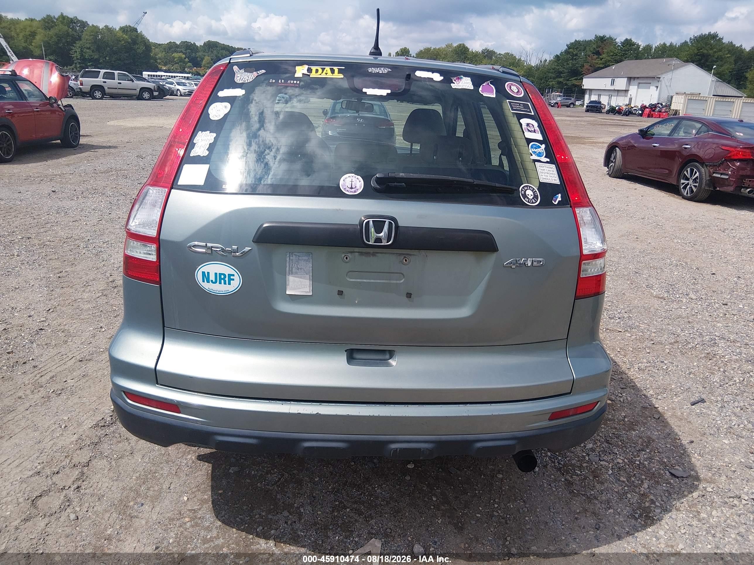 2010 Honda Cr-v Lx Green vin: 5J6RE4H31AL088730
