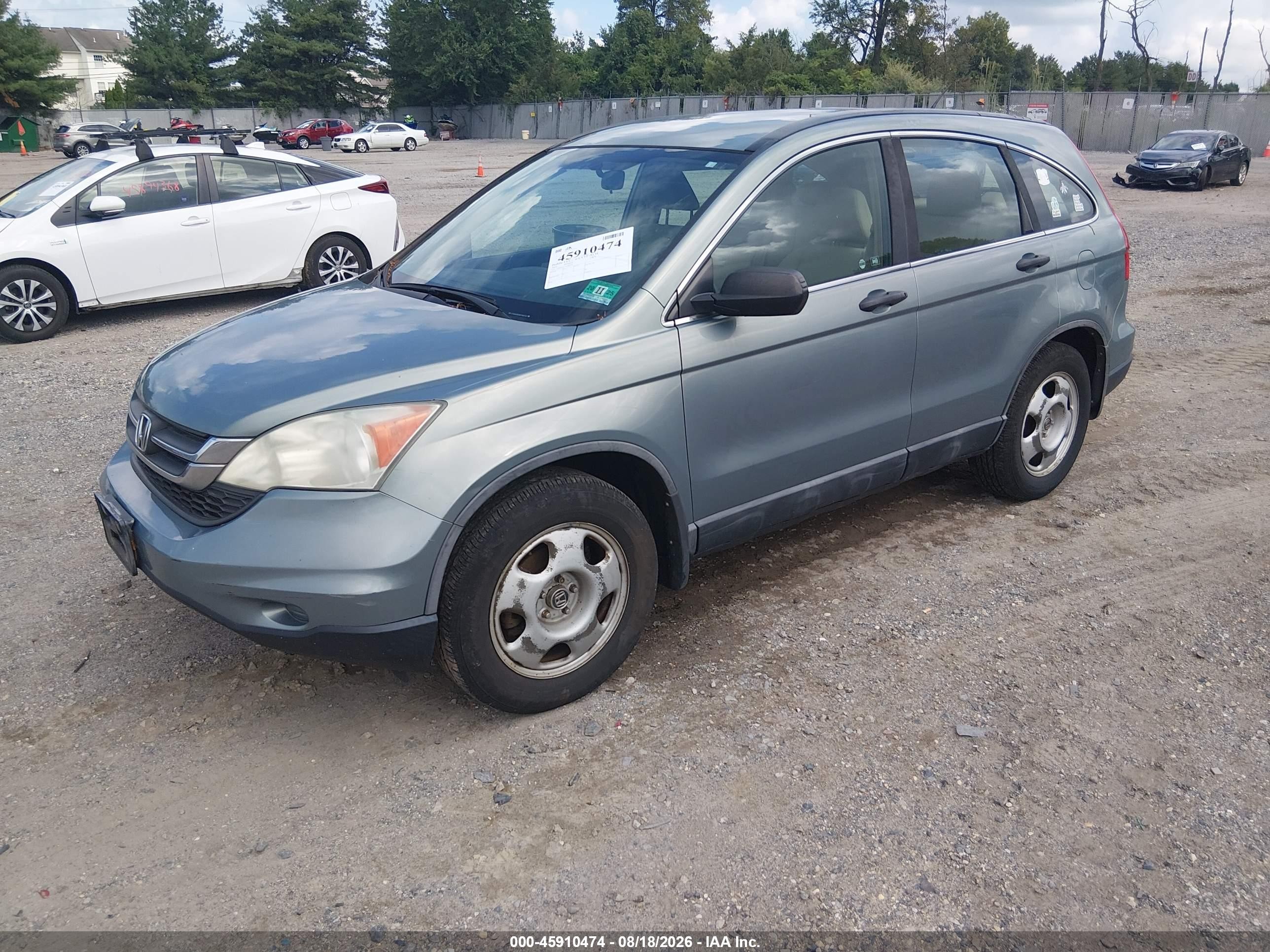 2010 Honda Cr-v Lx Green vin: 5J6RE4H31AL088730