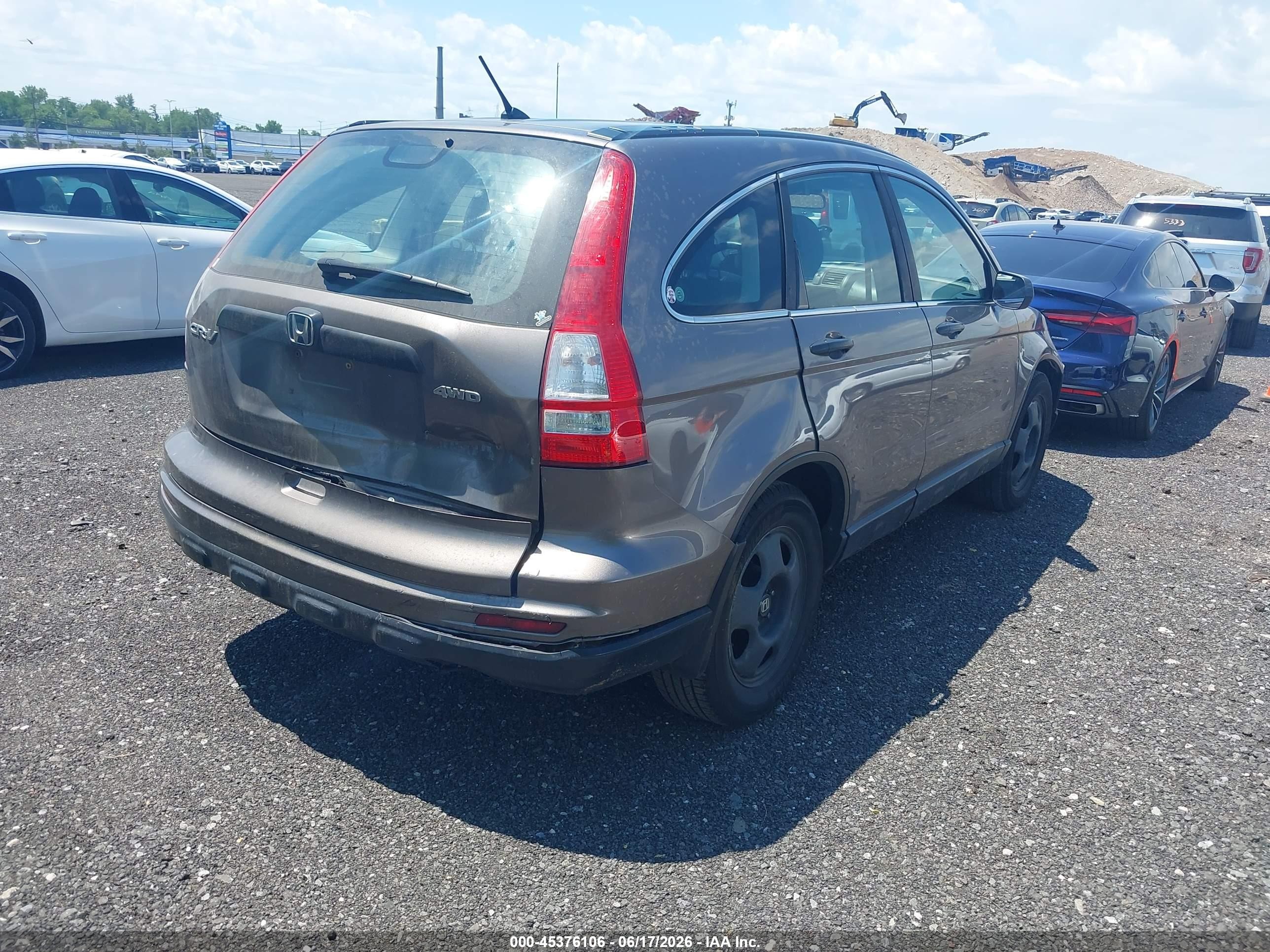 2010 Honda Cr-v Lx Gray vin: 5J6RE4H31AL092406