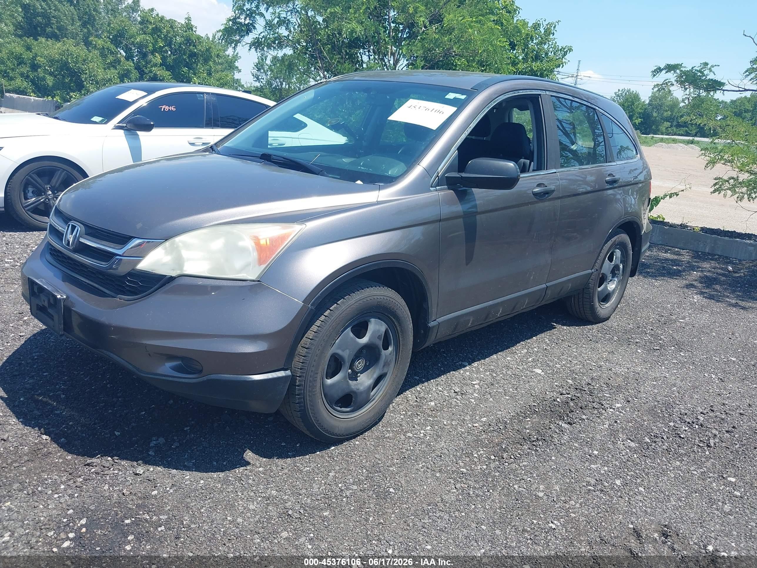 2010 Honda Cr-v Lx Gray vin: 5J6RE4H31AL092406