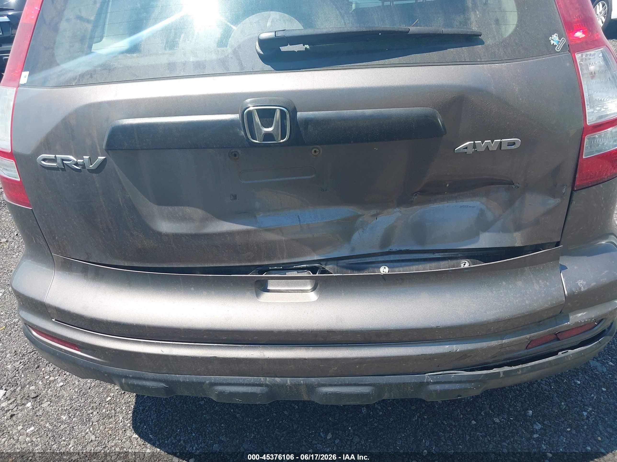 2010 Honda Cr-v Lx Gray vin: 5J6RE4H31AL092406