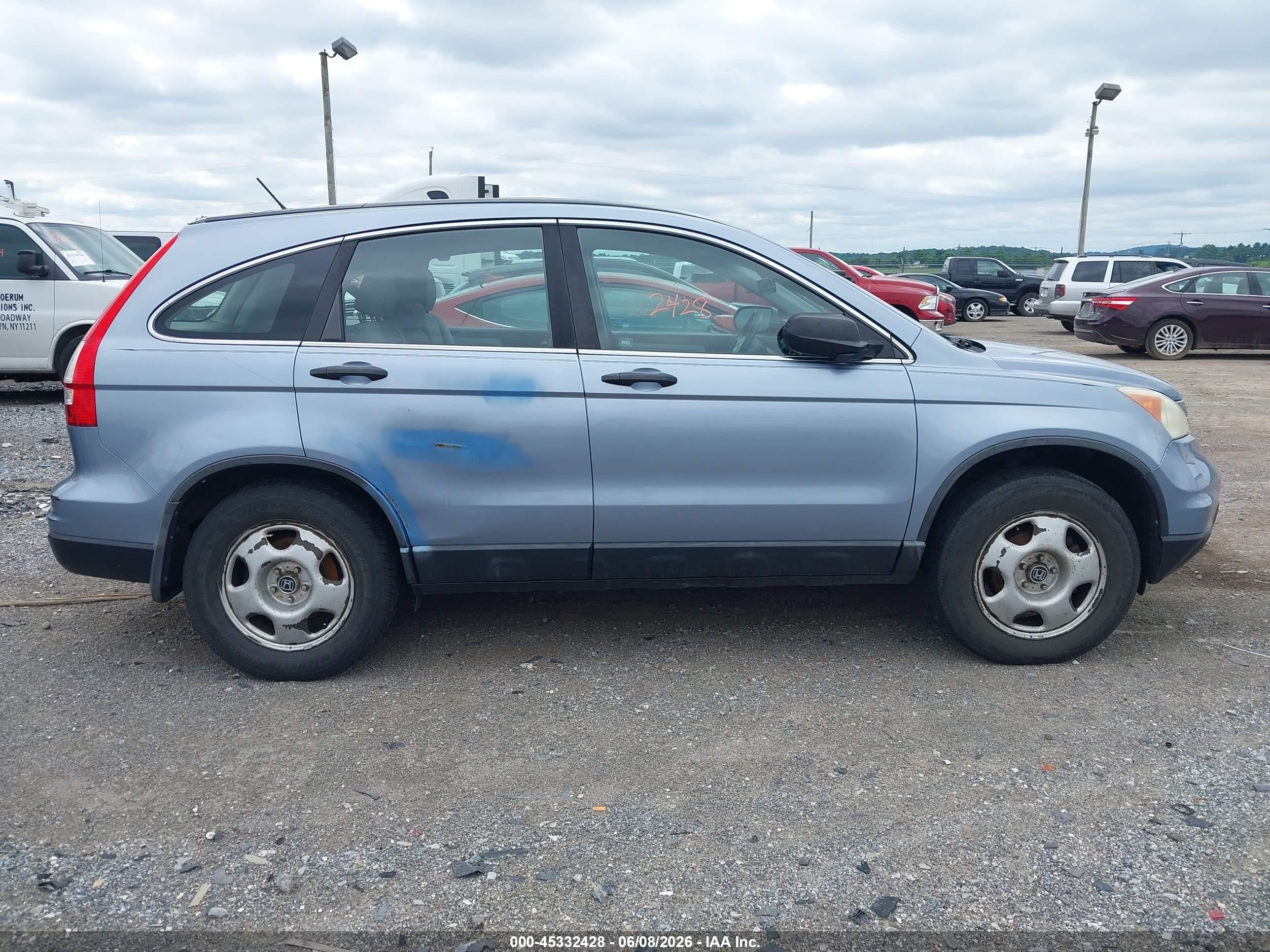 2010 Honda Cr-v Lx Light Blue vin: 5J6RE4H31AL099694