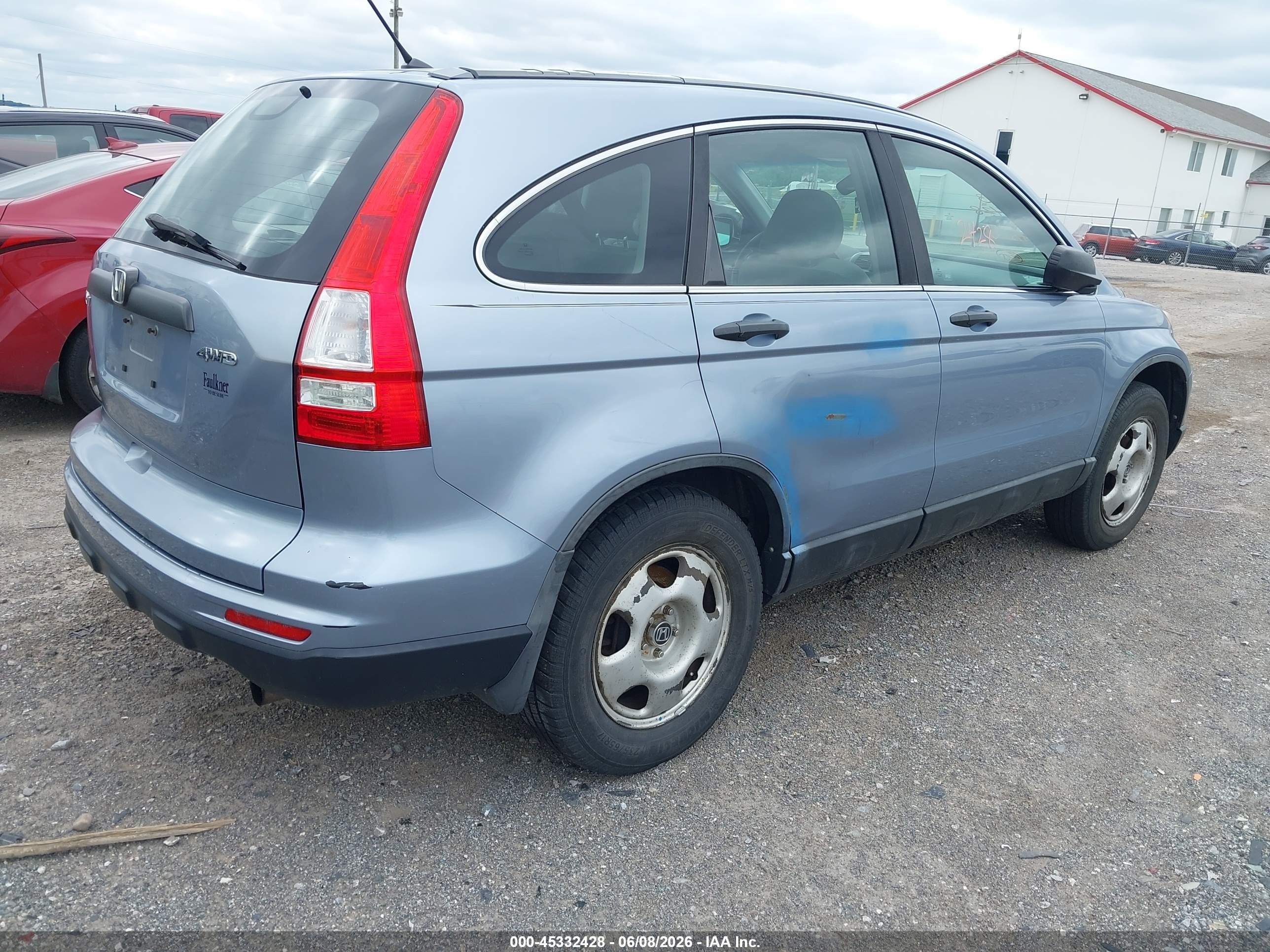 2010 Honda Cr-v Lx Light Blue vin: 5J6RE4H31AL099694