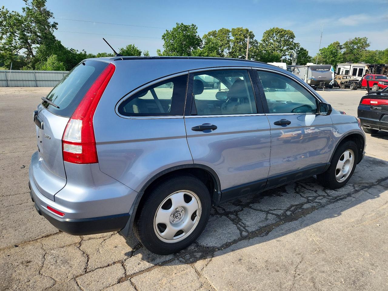2010 Honda Cr-v Lx Blue vin: 5J6RE4H31AL101251