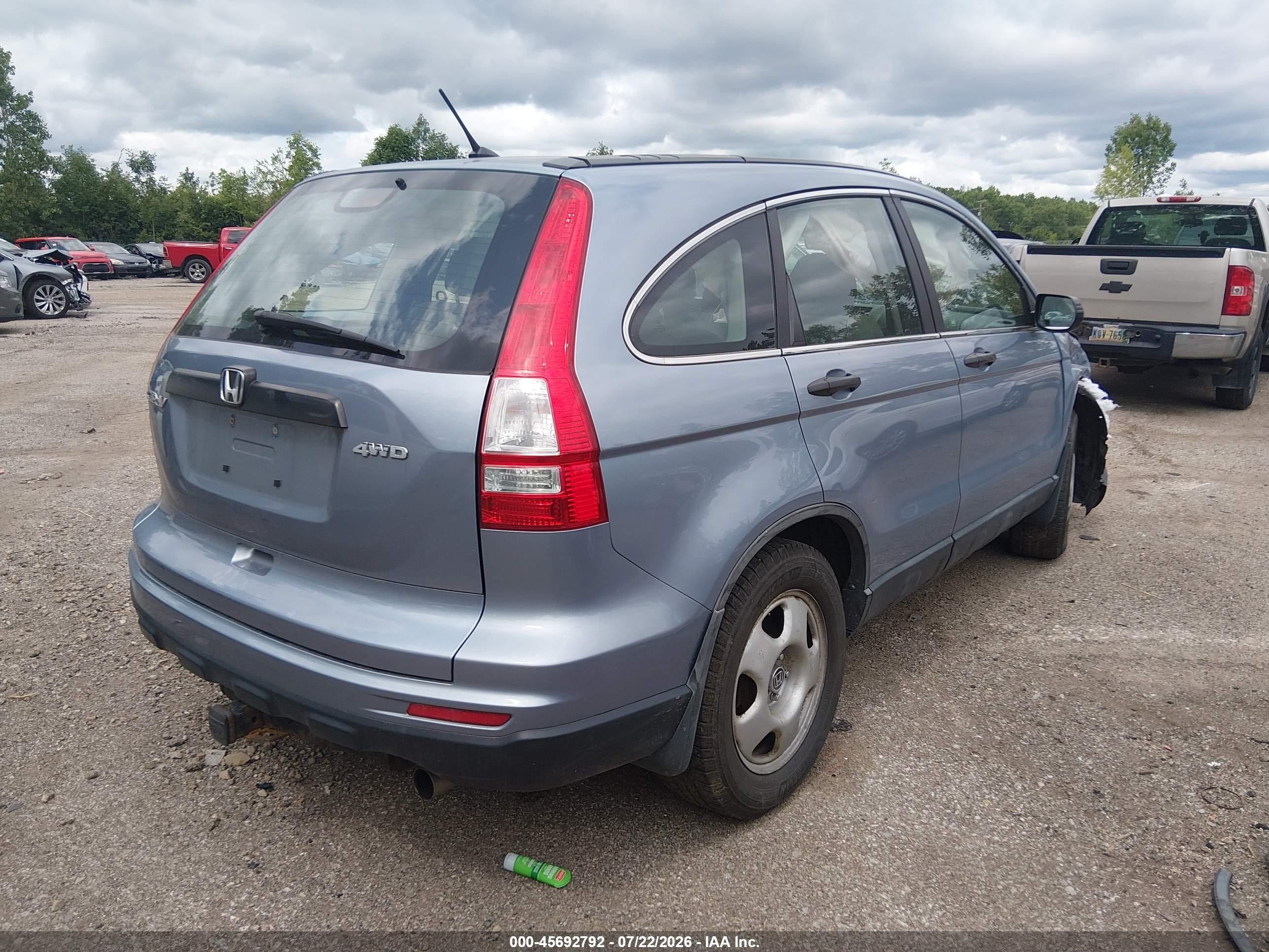 2011 Honda Cr-v Lx Gray vin: 5J6RE4H31BL058953