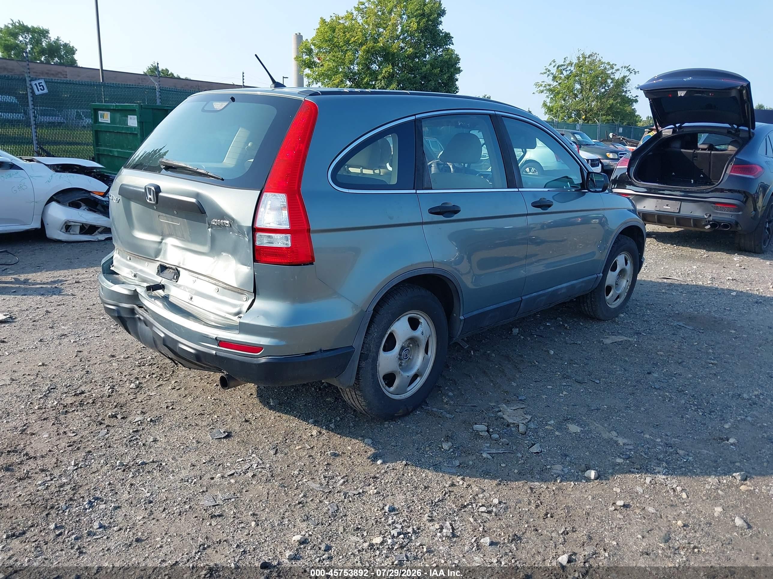 2011 Honda Cr-v Lx Light Blue vin: 5J6RE4H31BL113983