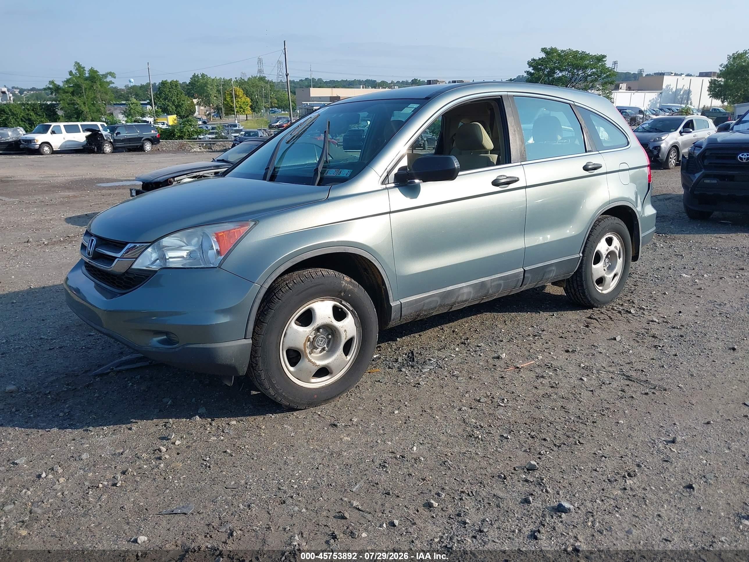 2011 Honda Cr-v Lx Light Blue vin: 5J6RE4H31BL113983